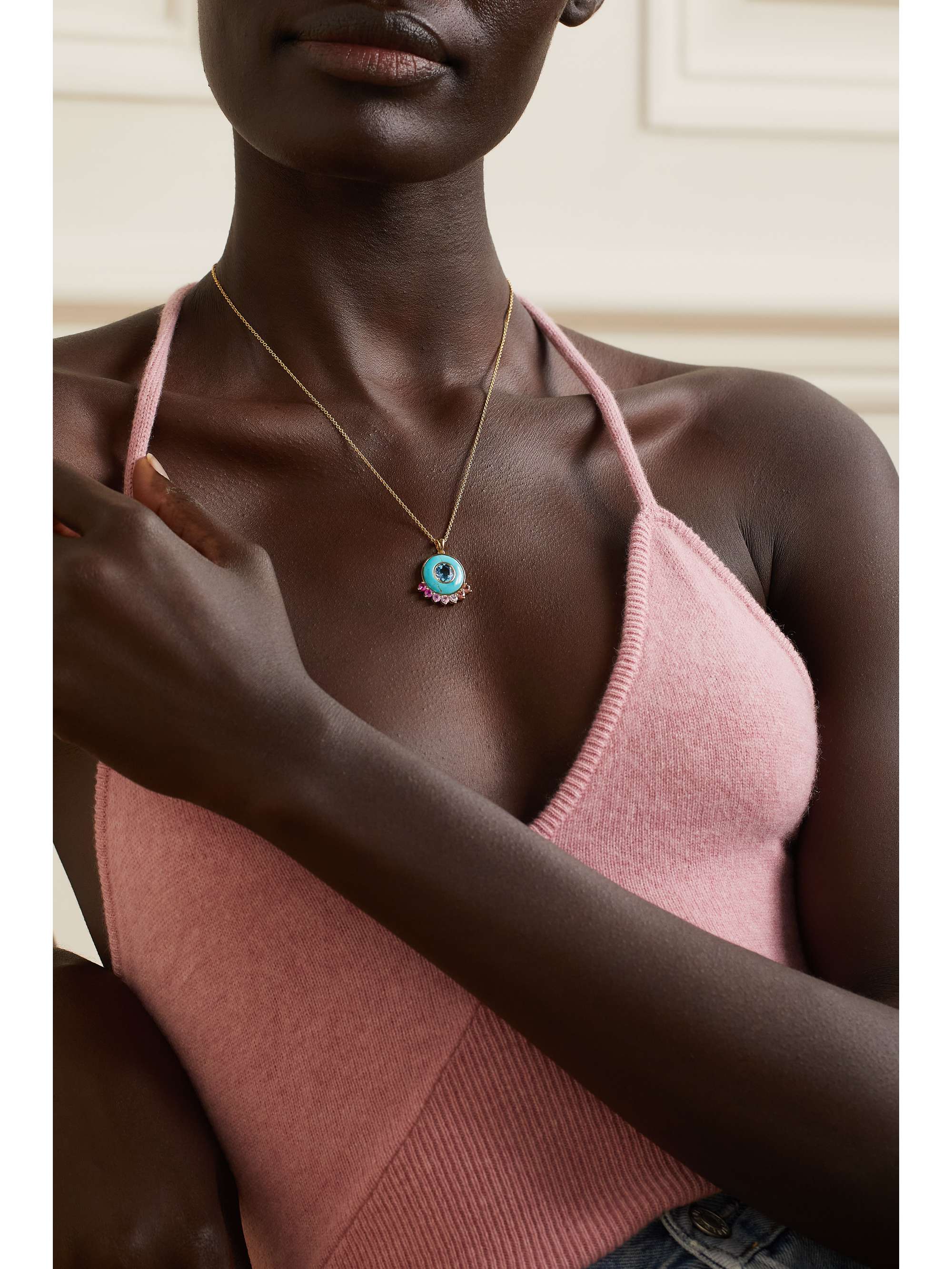 EMILY P. WHEELER + NET SUSTAIN Anna 18-karat recycled gold multi-stone necklace