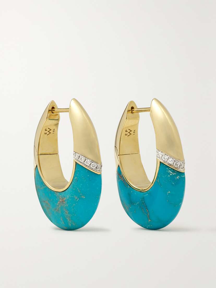 Emily P. Wheeler + Net Sustain Bernadette 18-karat Recycled , Turquoise And Diamond Earrings