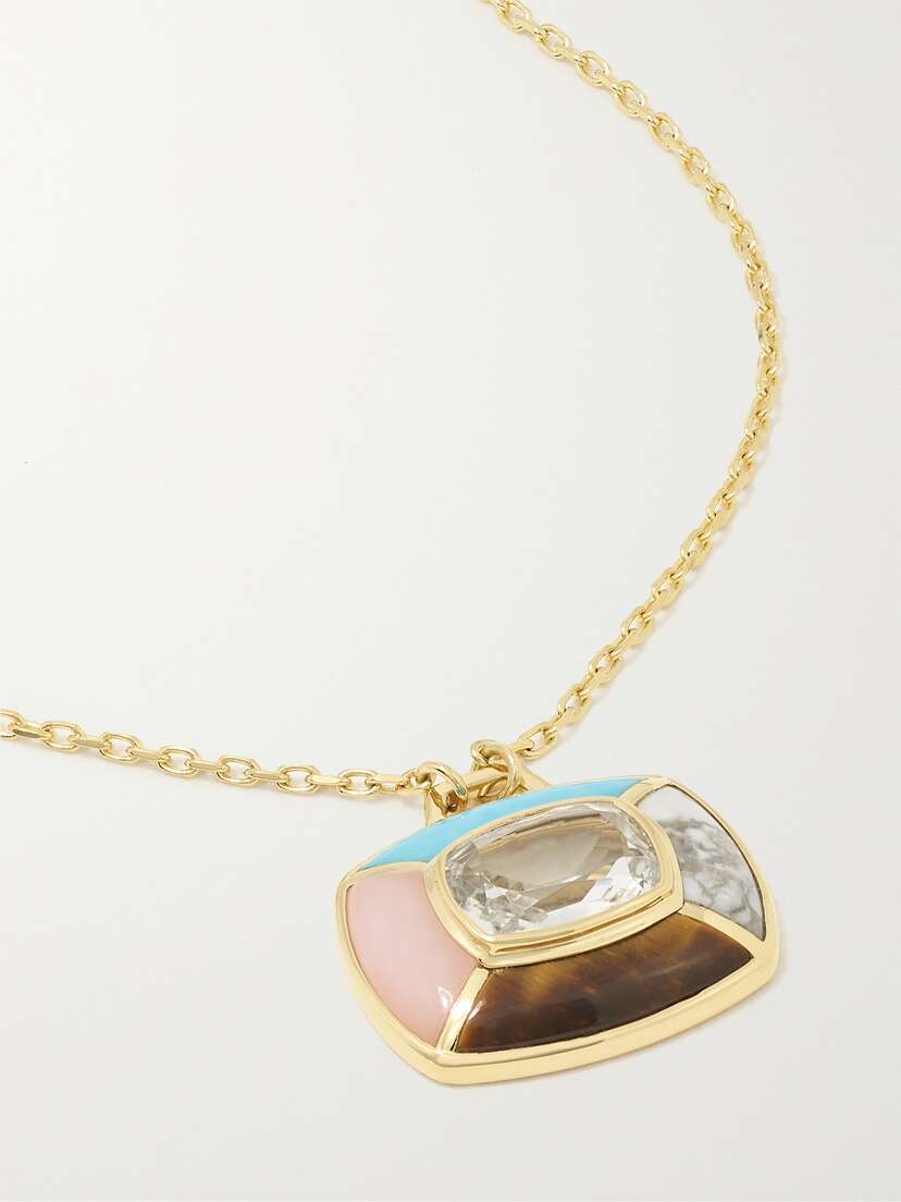 Emily P. Wheeler + Net Sustain Bernadette Mini Patchwork 18-karat Recycled Gold Multi-stone Necklace