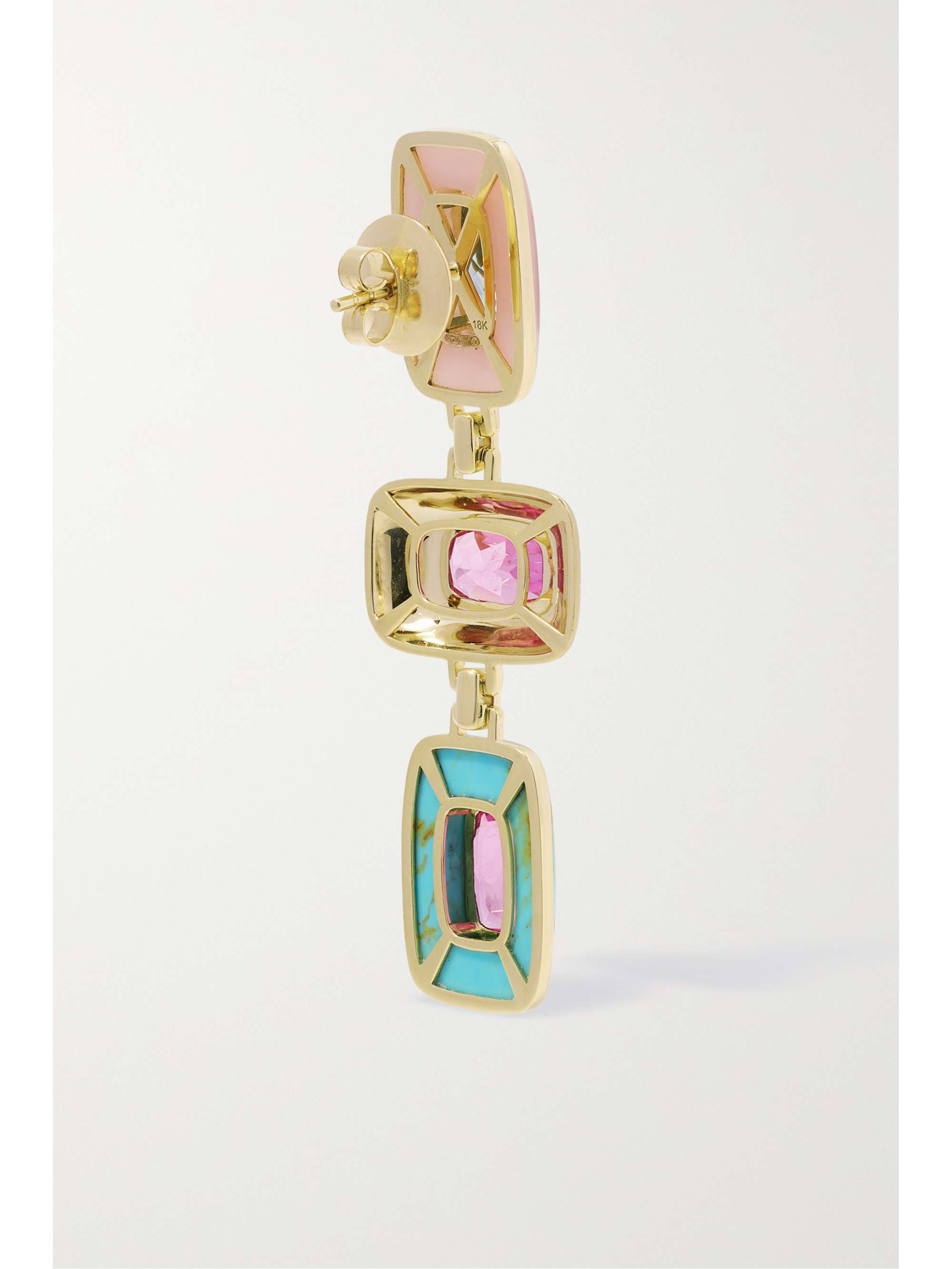 EMILY P. WHEELER Bernadette Patchwork 18-karat gold multi-stone earrings