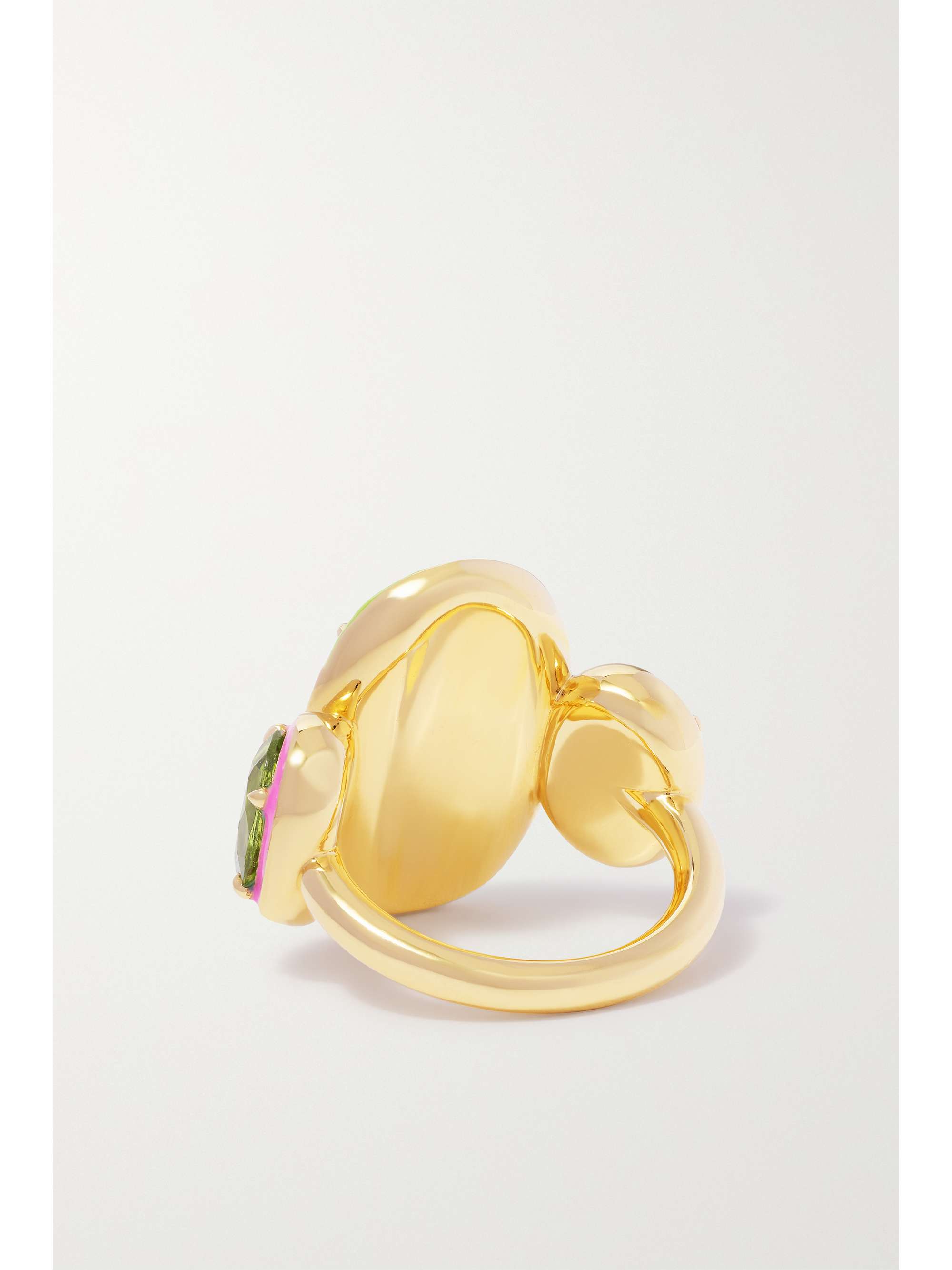 EMILY P. WHEELER + NET SUSTAIN Farrah 18-karat recycled gold, turquoise, peridot and enamel ring
