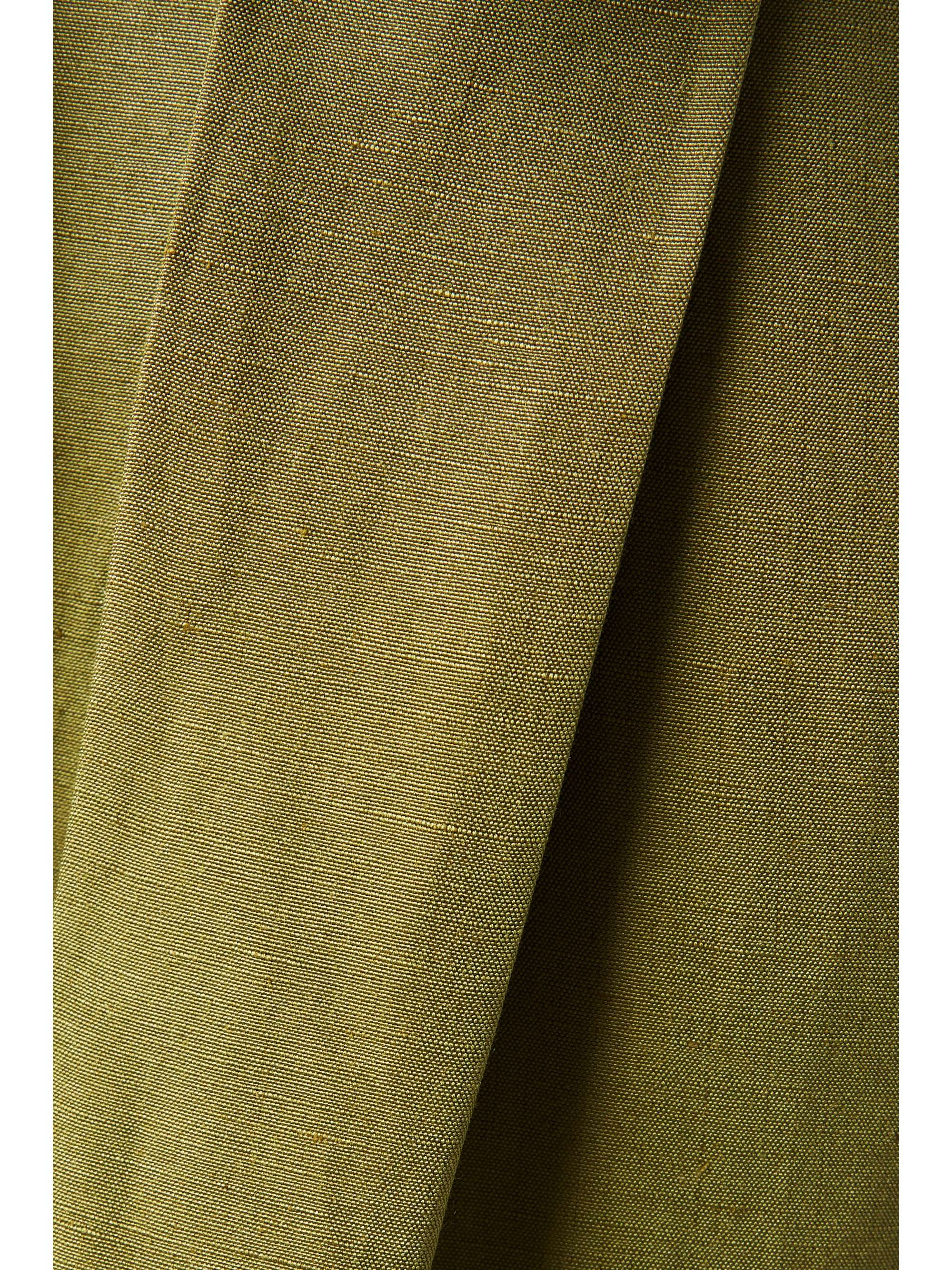 LAFAYETTE 148 Waverly belted silk and linen-blend tapered pants