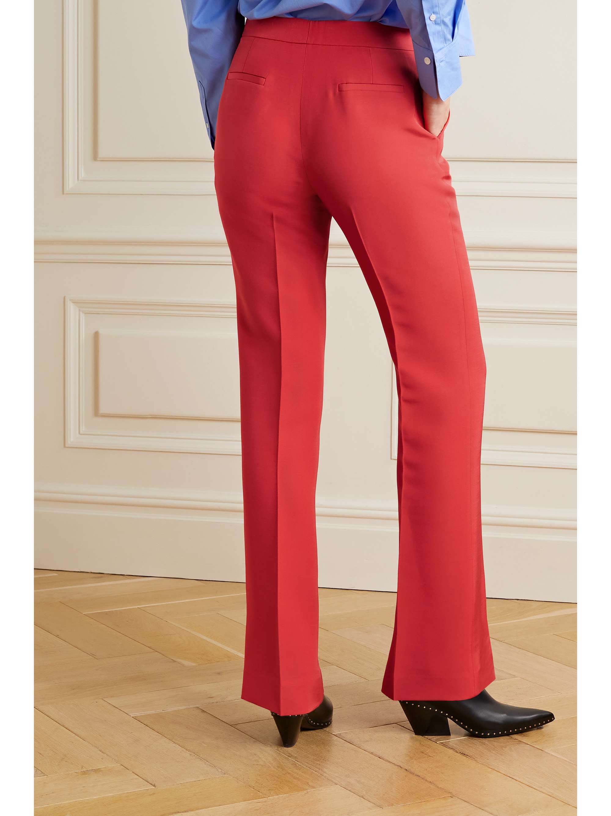 LAFAYETTE 148 Gates 羊毛真丝混纺直筒裤