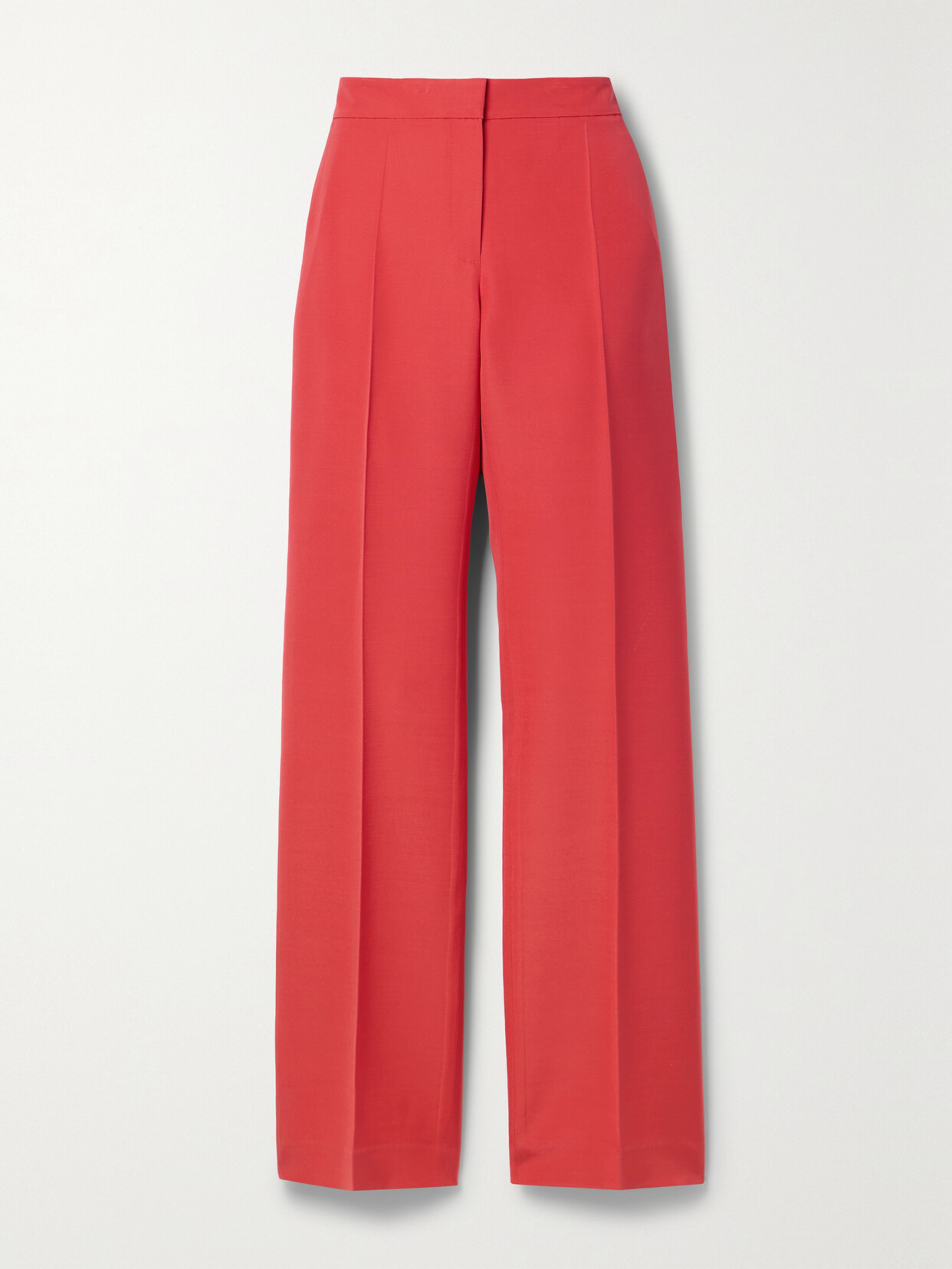 Lafayette148 Gates Wool And Silk-blend Straight-leg Pants