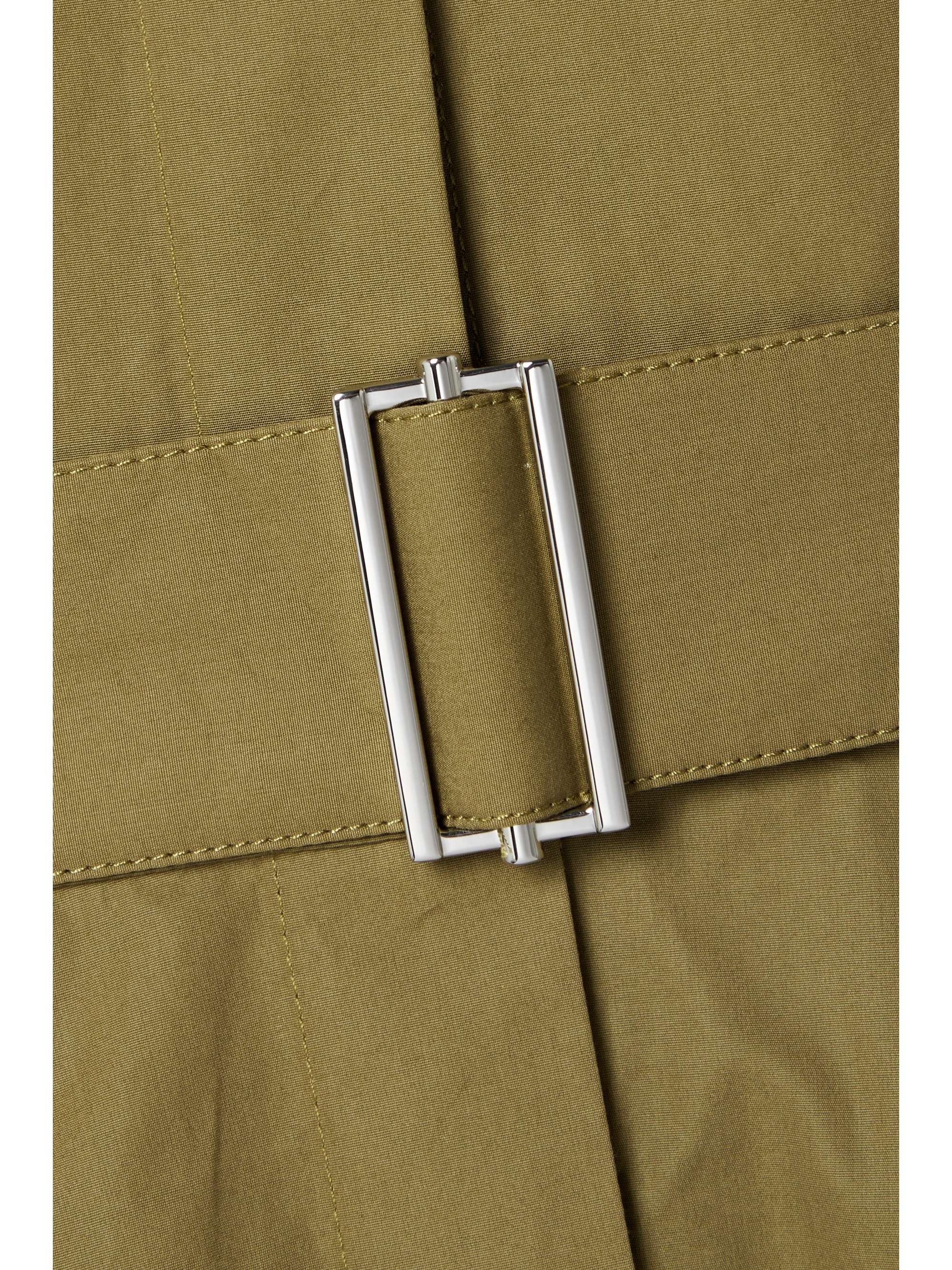 LAFAYETTE 148 Upland belted pleated cotton-poplin midi shirt dress