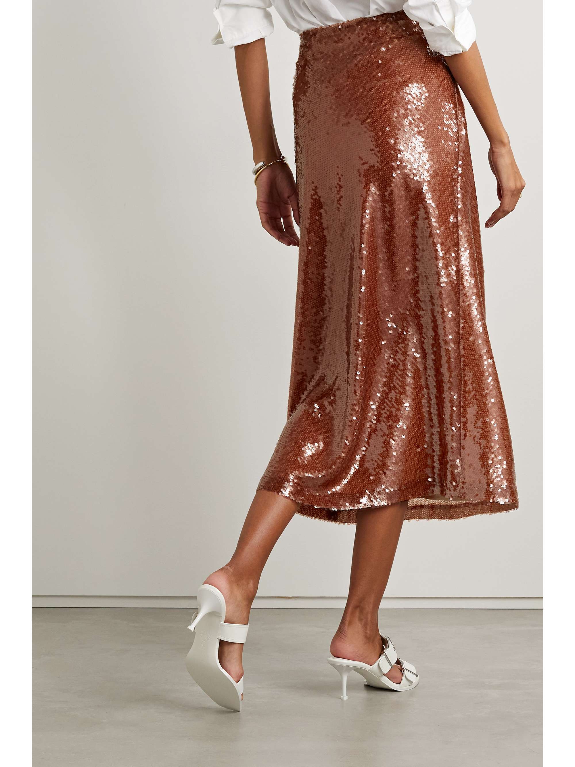 A.L.C. Reese sequin-embellished tulle midi skirt