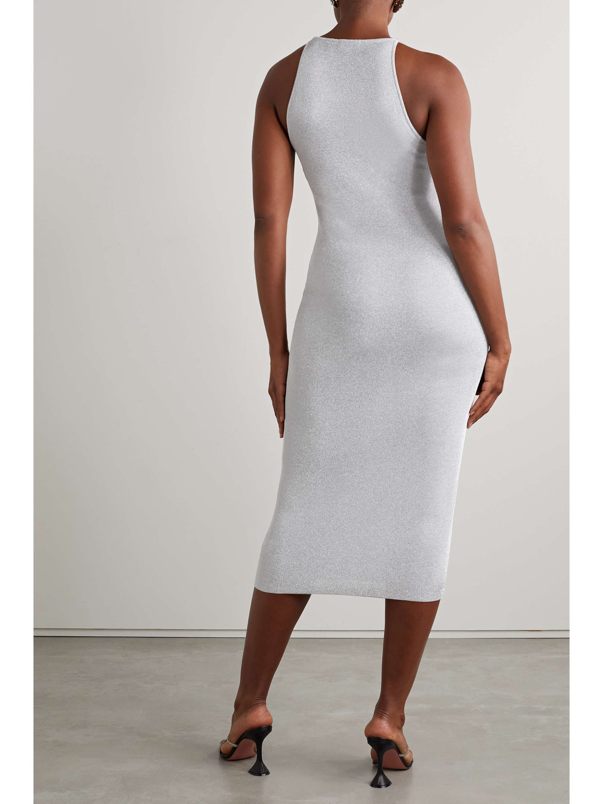A.L.C. Ashley metallic knitted midi dress