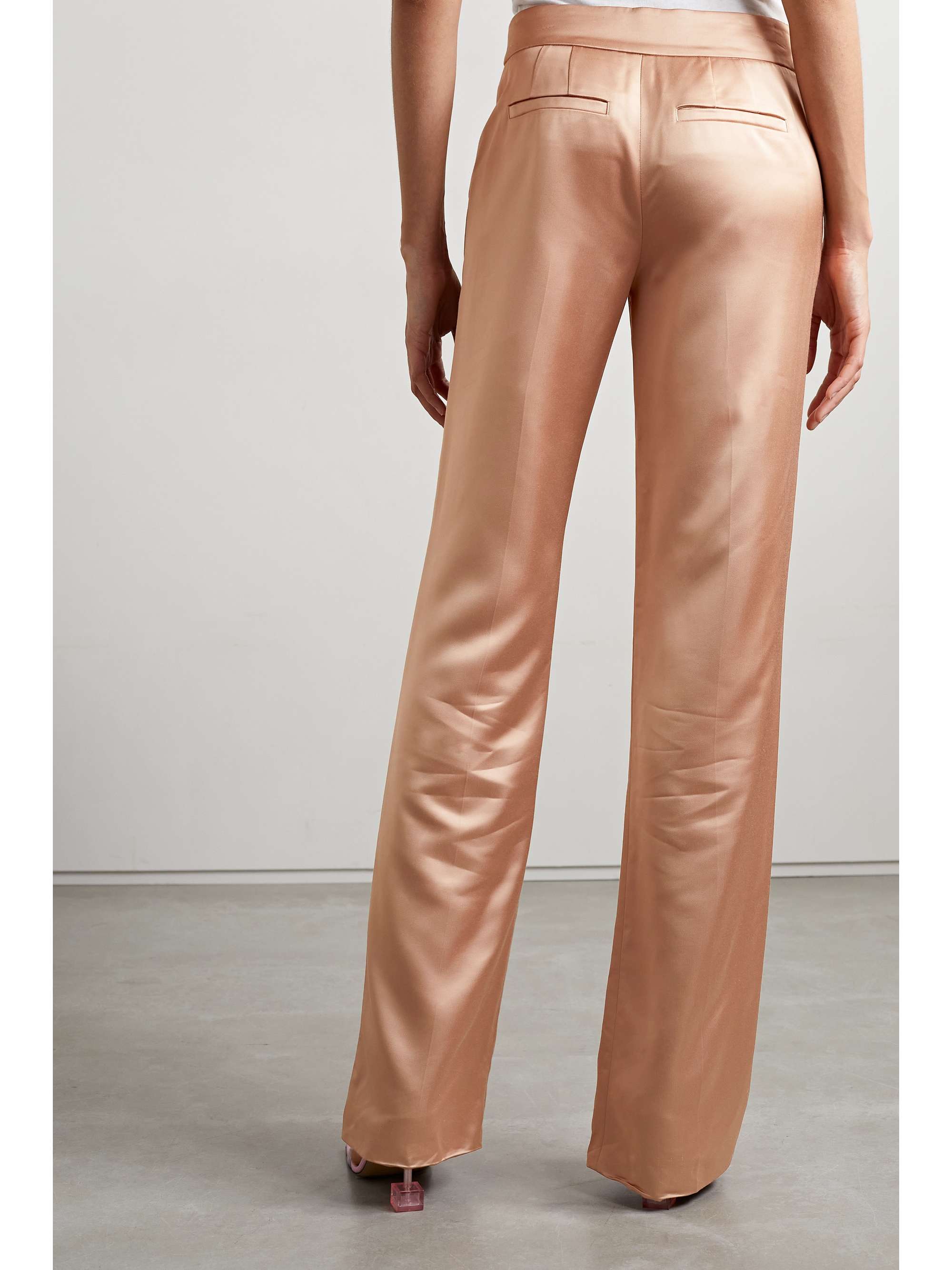 A.L.C. Ford satin straight-leg pants