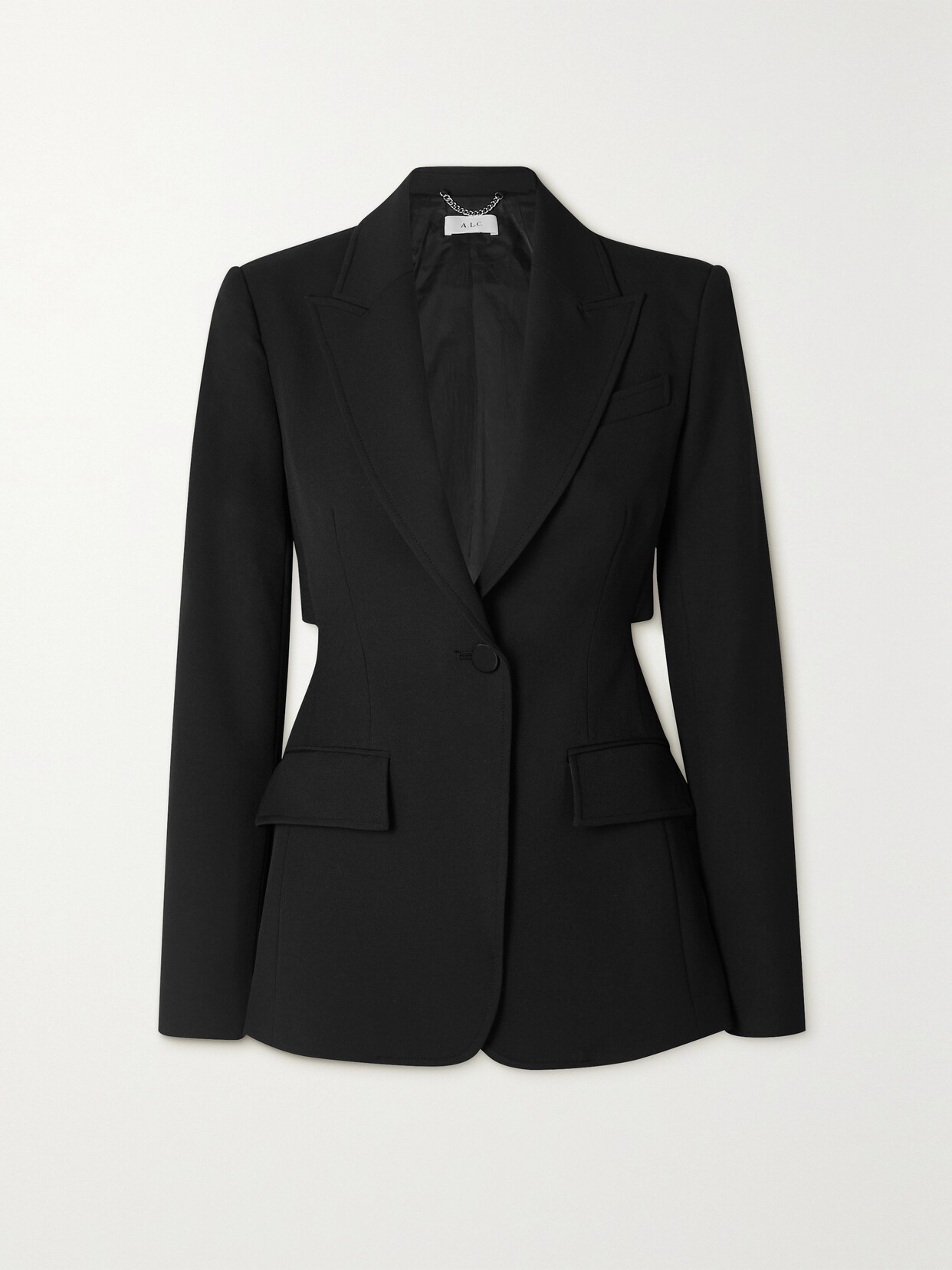 Shop A.l.c Carlyle Cutout Woven Jacket In Black