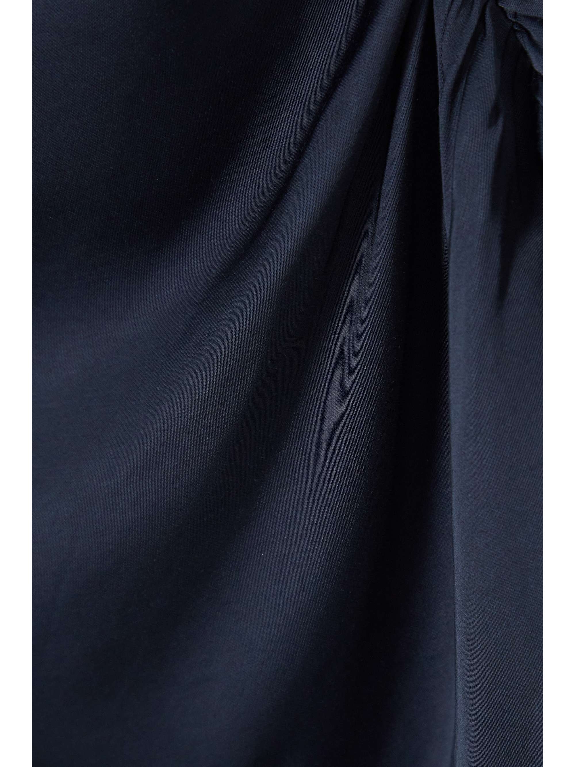 A.L.C. Jamie asymmetric gathered duchesse-satin top