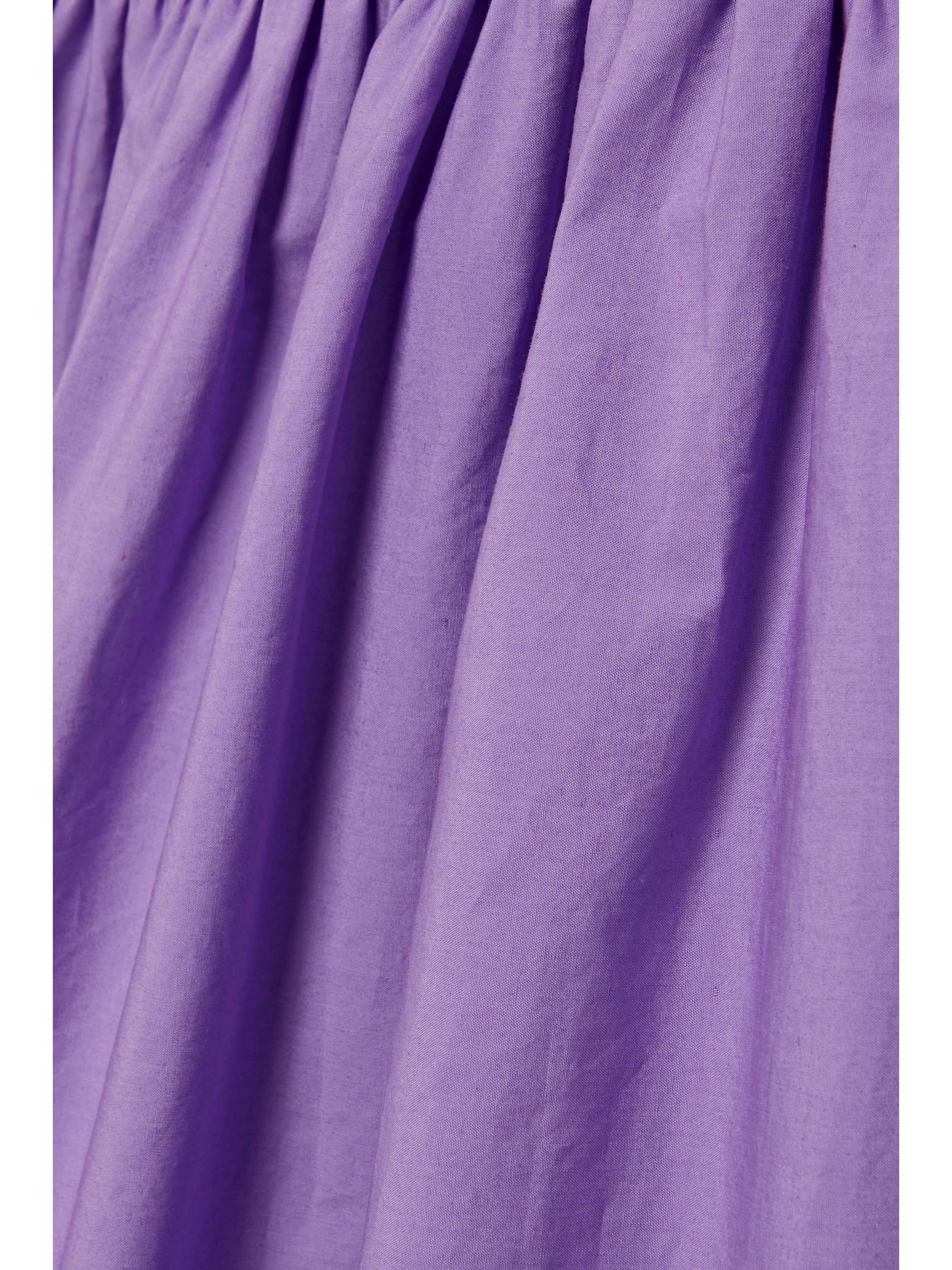 A.L.C. Rhodes ruched cutout cotton-poplin midi dress