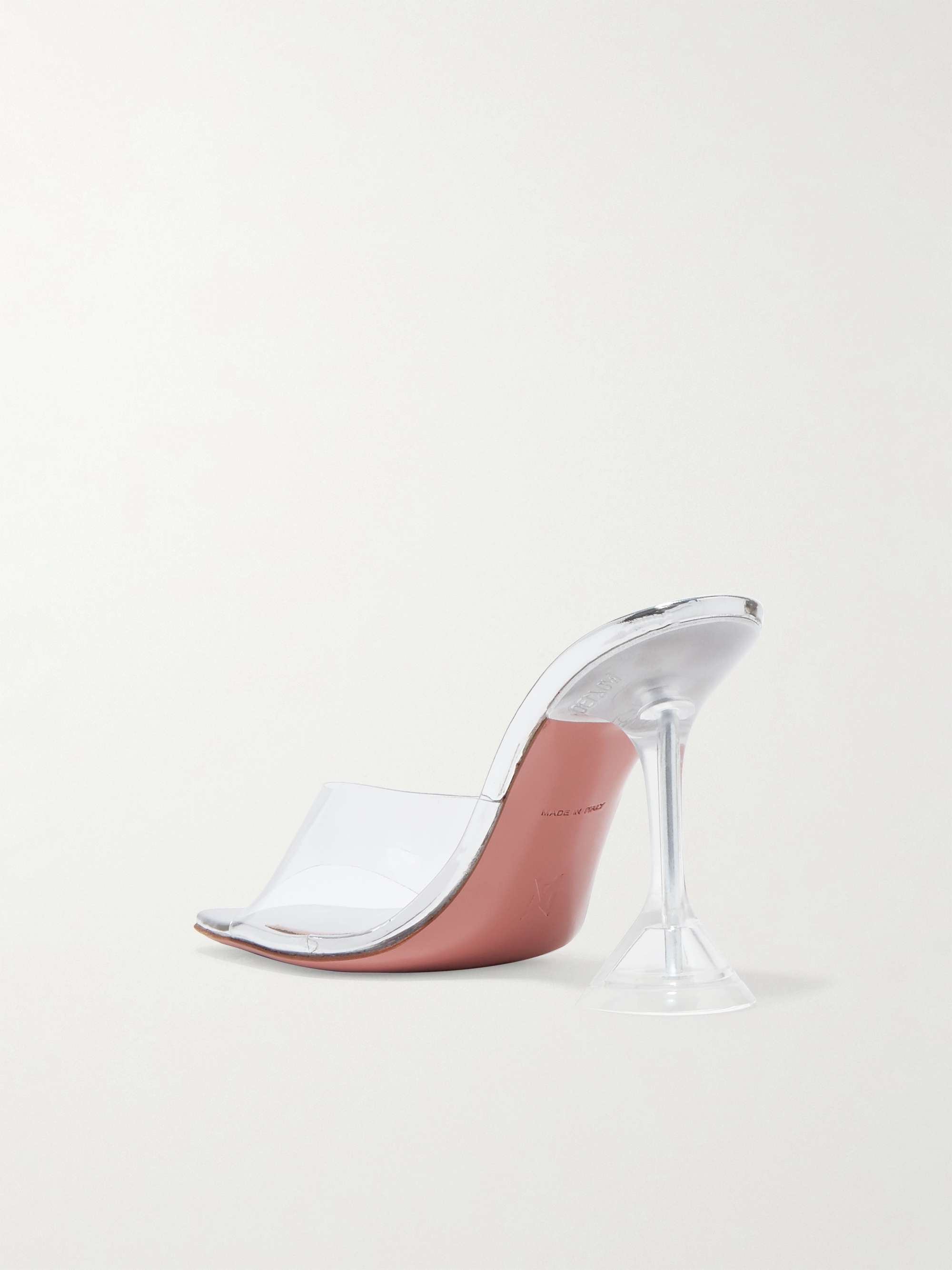 AMINA MUADDI Lupita PVC and leather mules