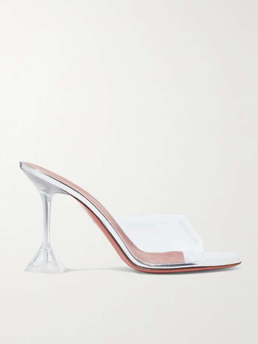 Amina Muaddi Lupita Pvc And Leather Mules
