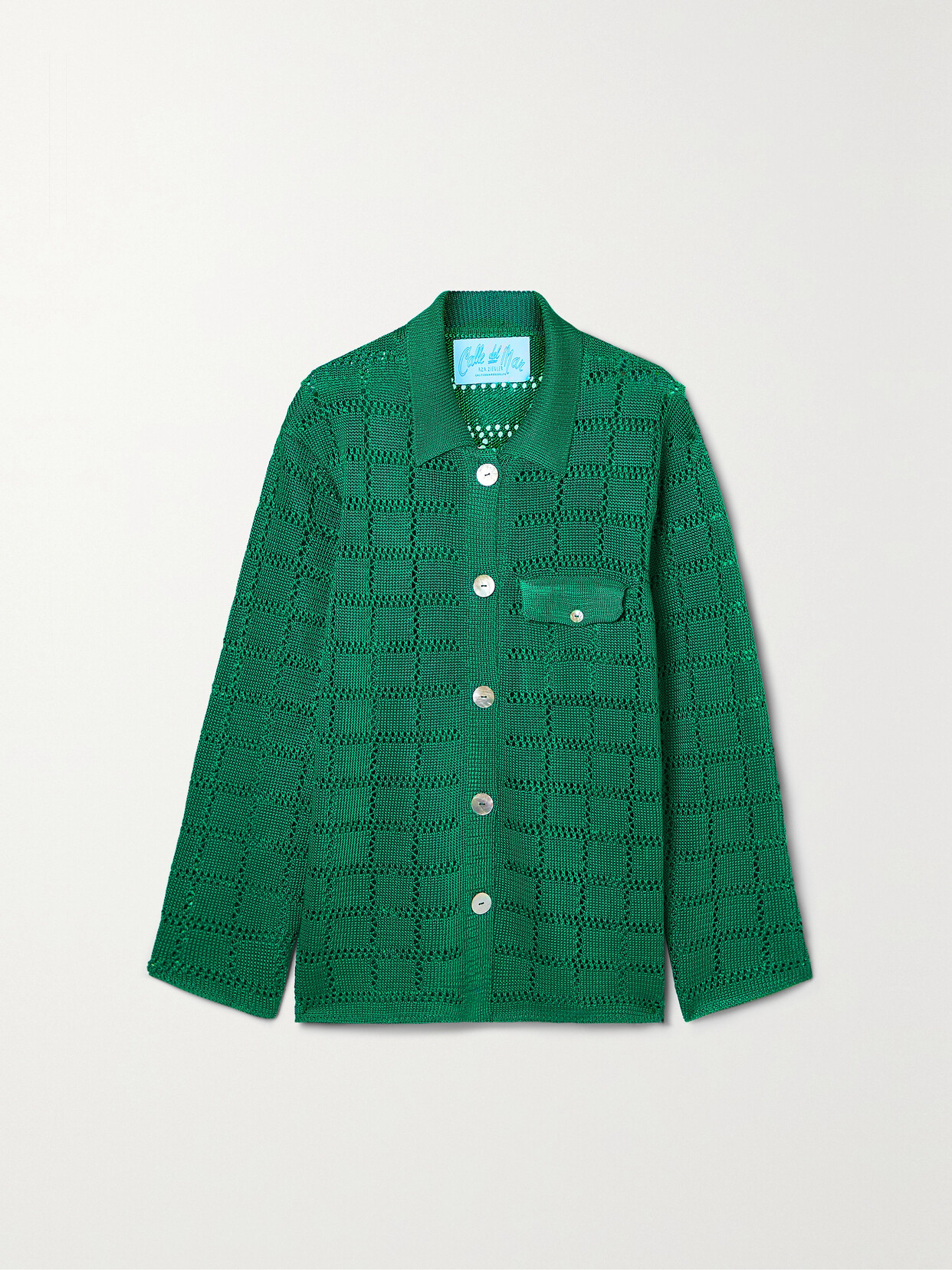 Calle Del Mar - Crochet-knit Cardigan - Green