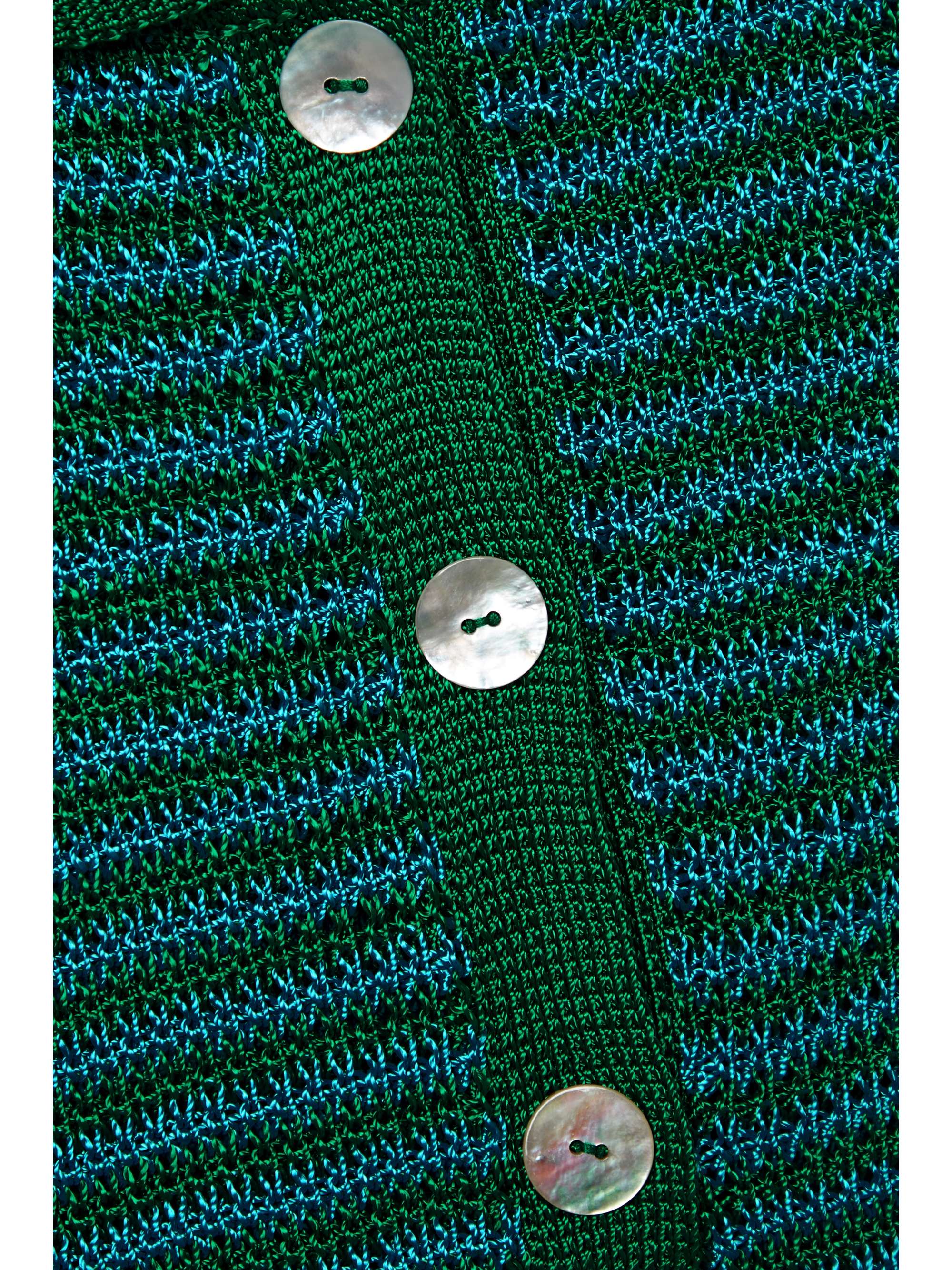 CALLE DEL MAR Crochet-knit polo sweater