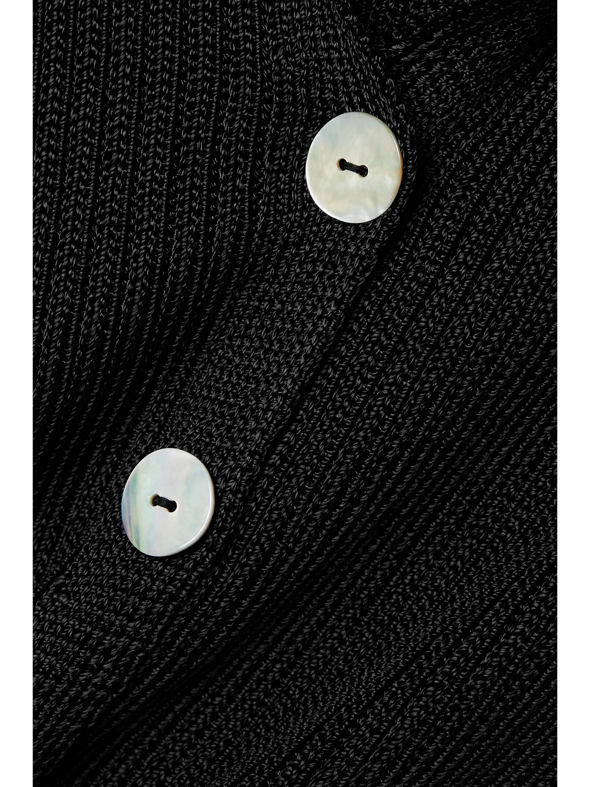 CALLE DEL MAR Cropped ribbed-knit cardigan