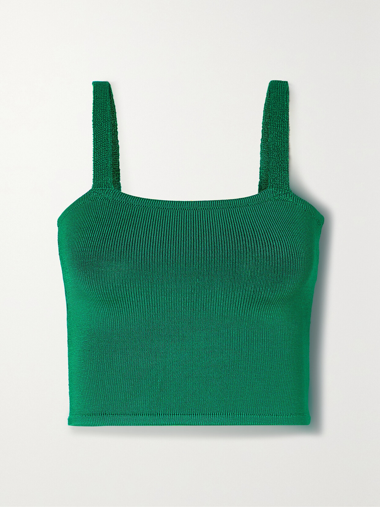 Calle Del Mar - Cropped Stretch-knit Tank - Green