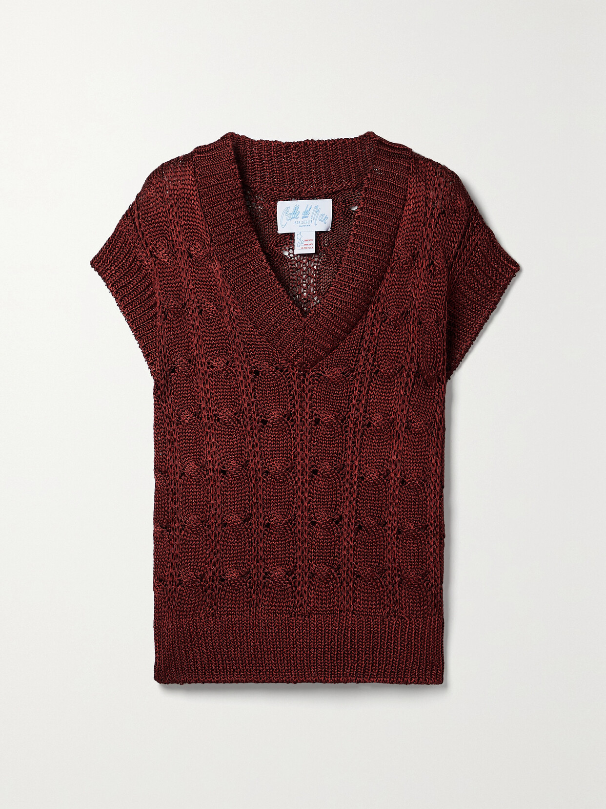 Calle Del Mar - Cable-knit Vest - Red