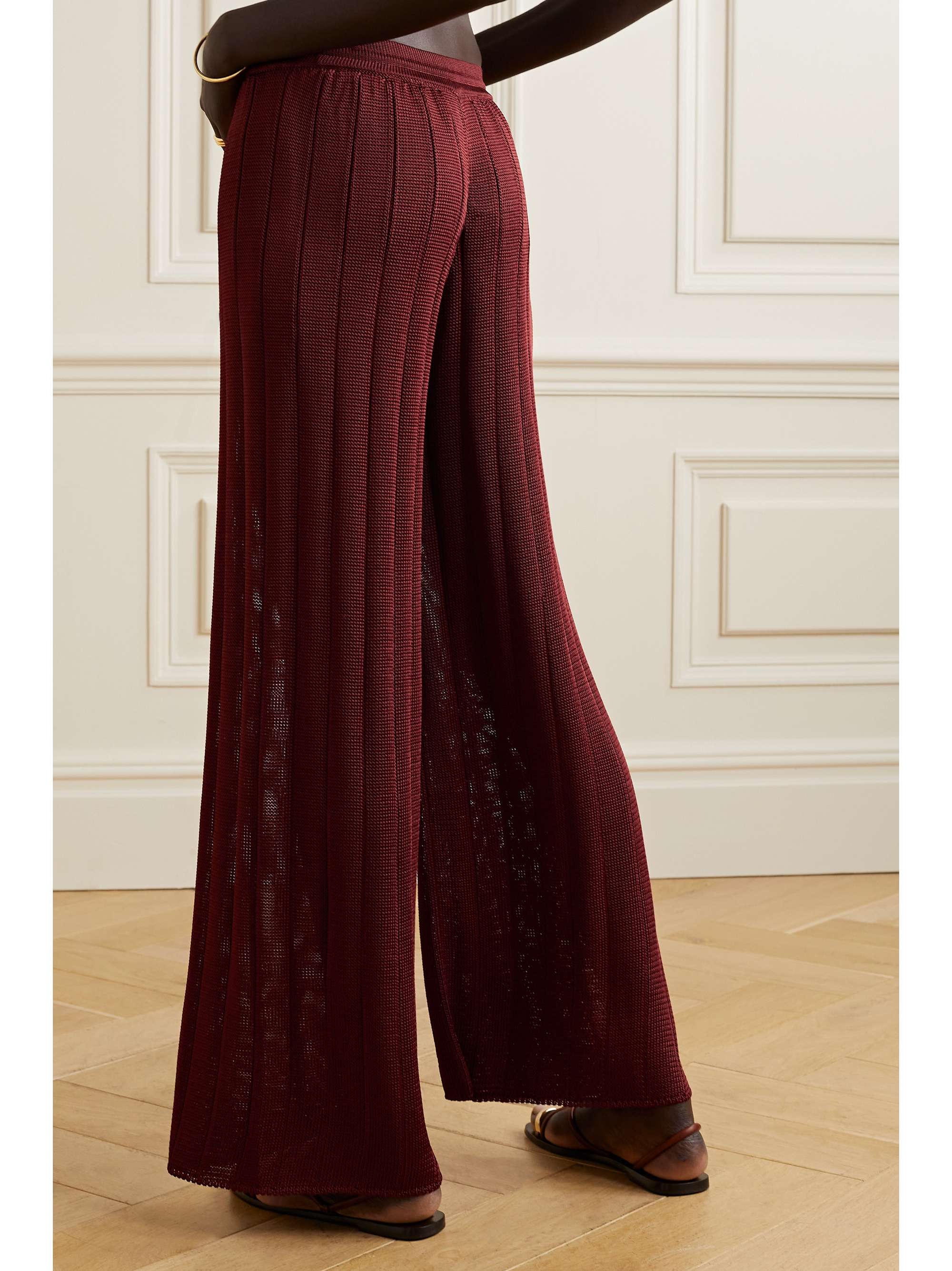 CALLE DEL MAR Crochet-knit wide-leg pants