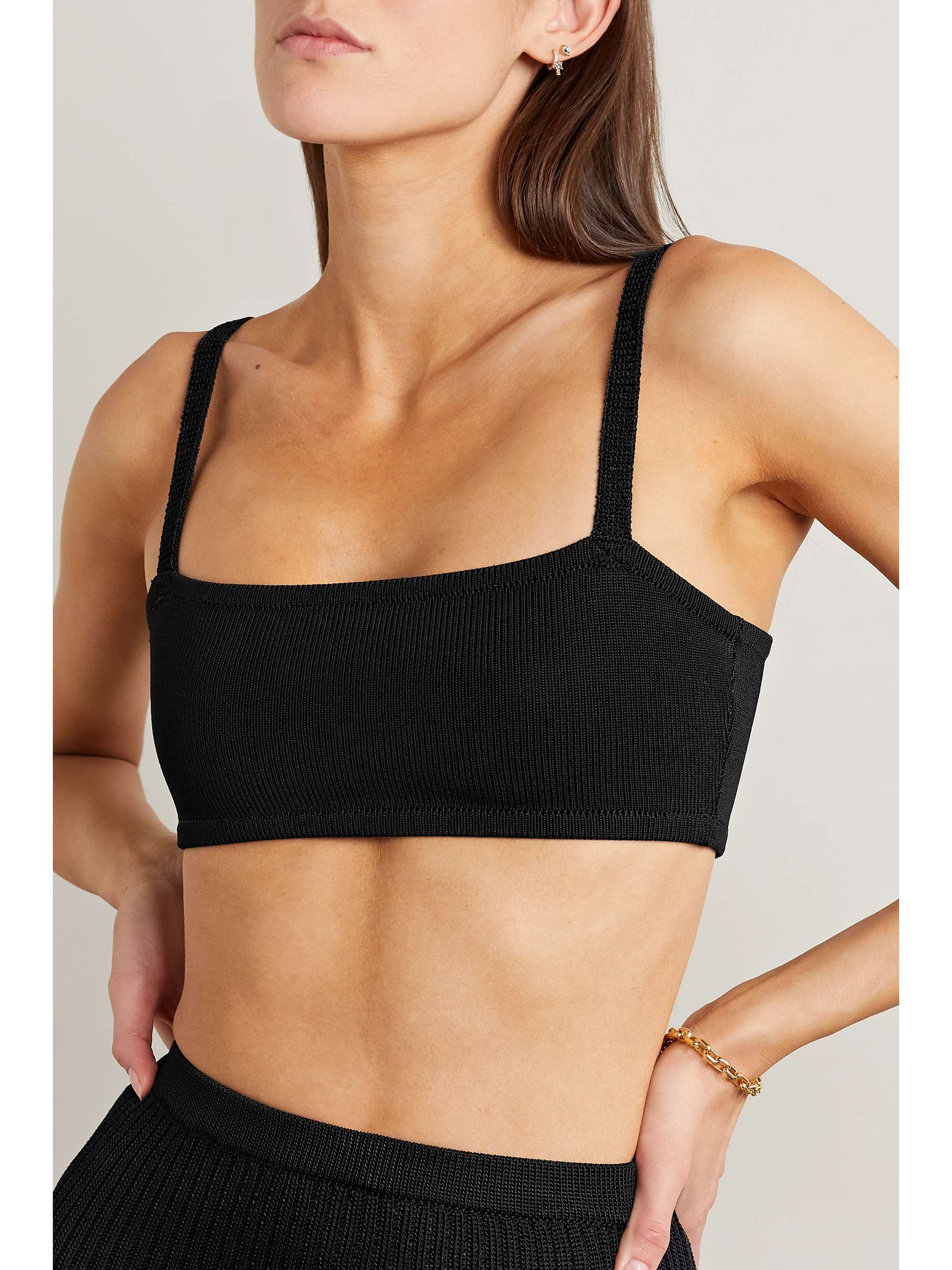 CALLE DEL MAR Stretch-knit bra top