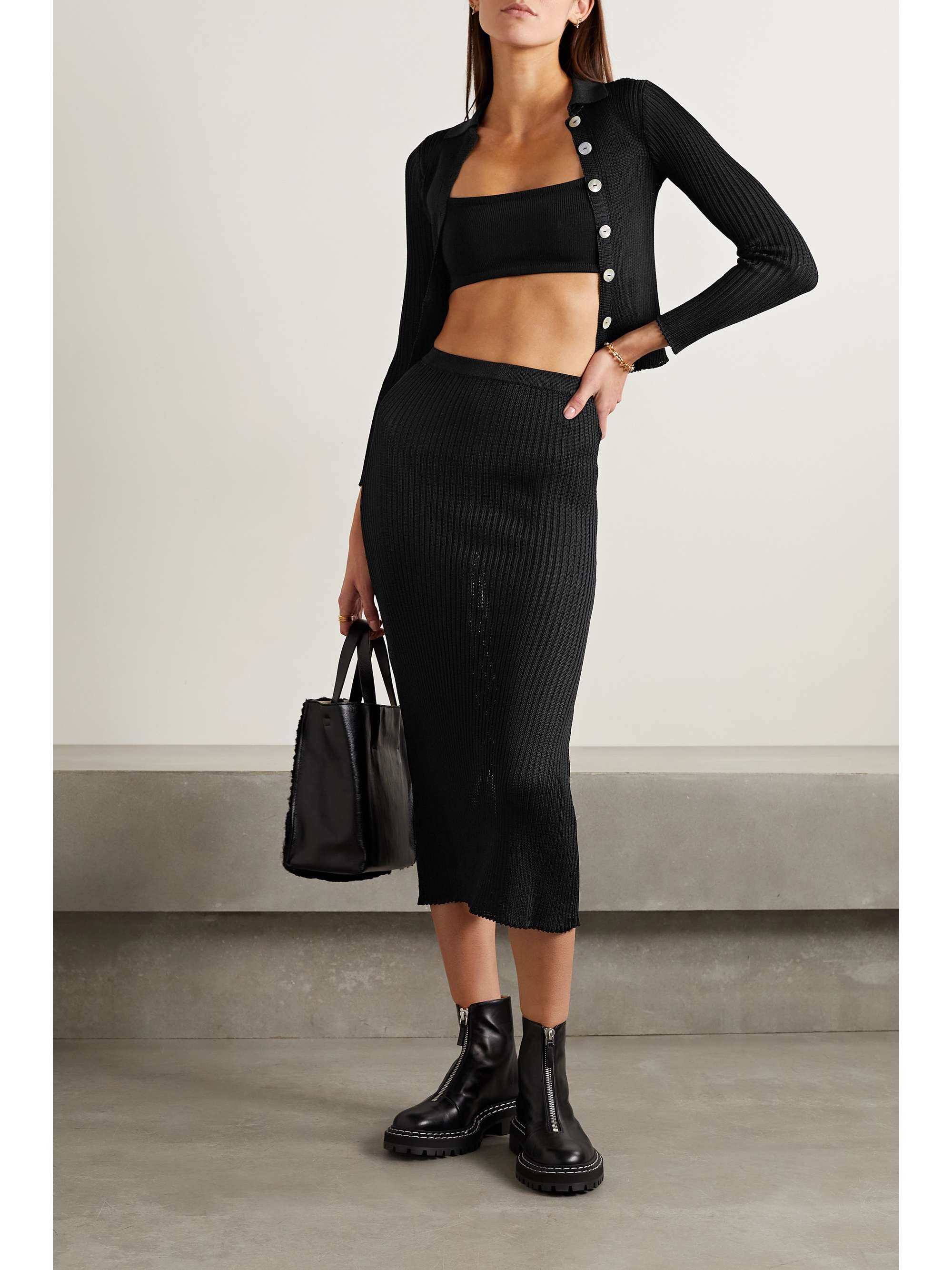 CALLE DEL MAR Stretch-knit bra top