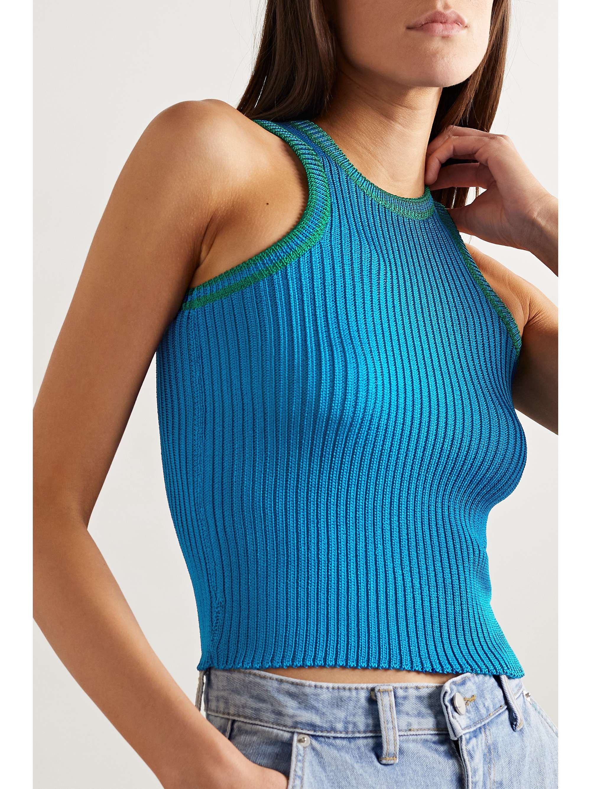 CALLE DEL MAR Ribbed-knit tank