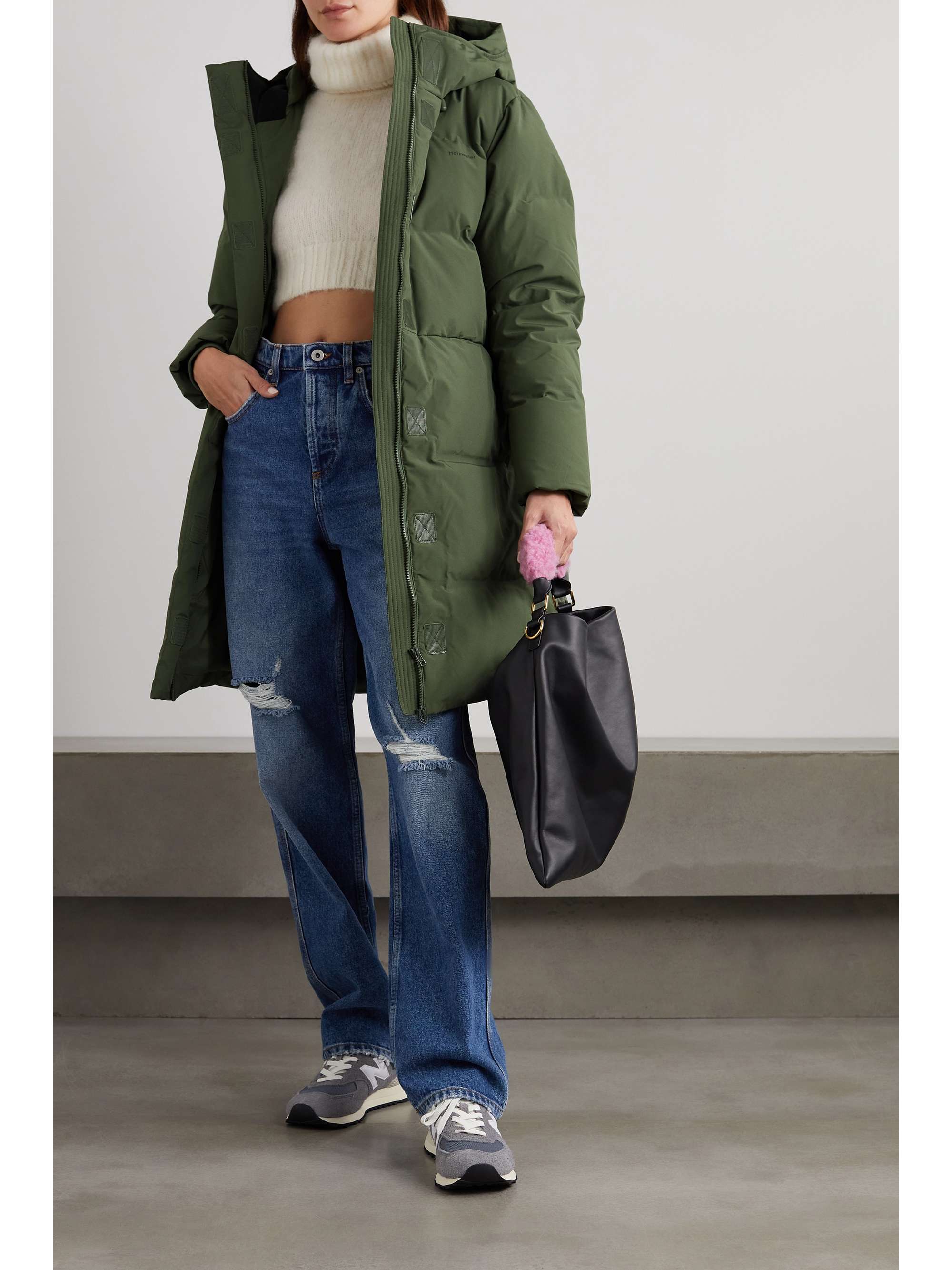 HOLZWEILER + NET SUSTAIN Leon hooded quilted shell down jacket