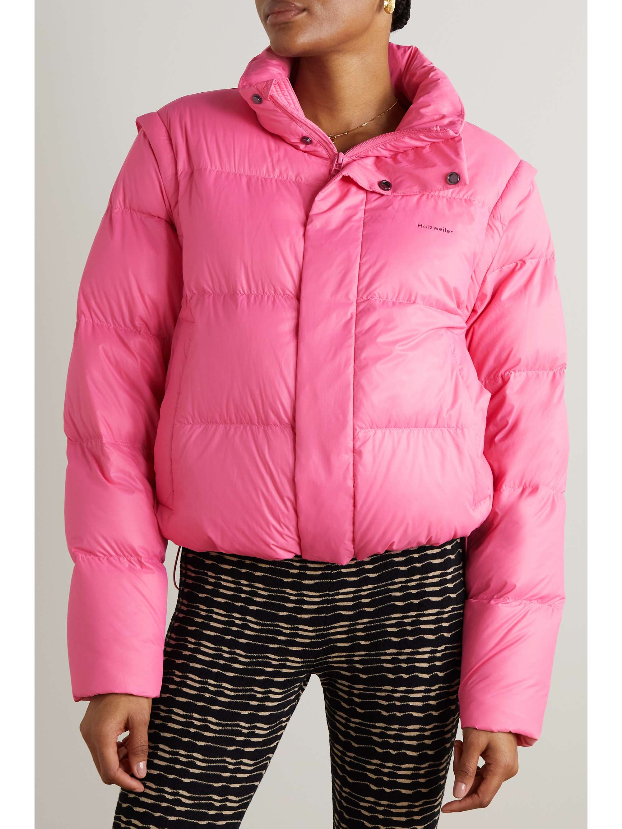 HOLZWEILER + Emili Sindlev & Mads Emil Grove Møller convertible quilted shell down jacket