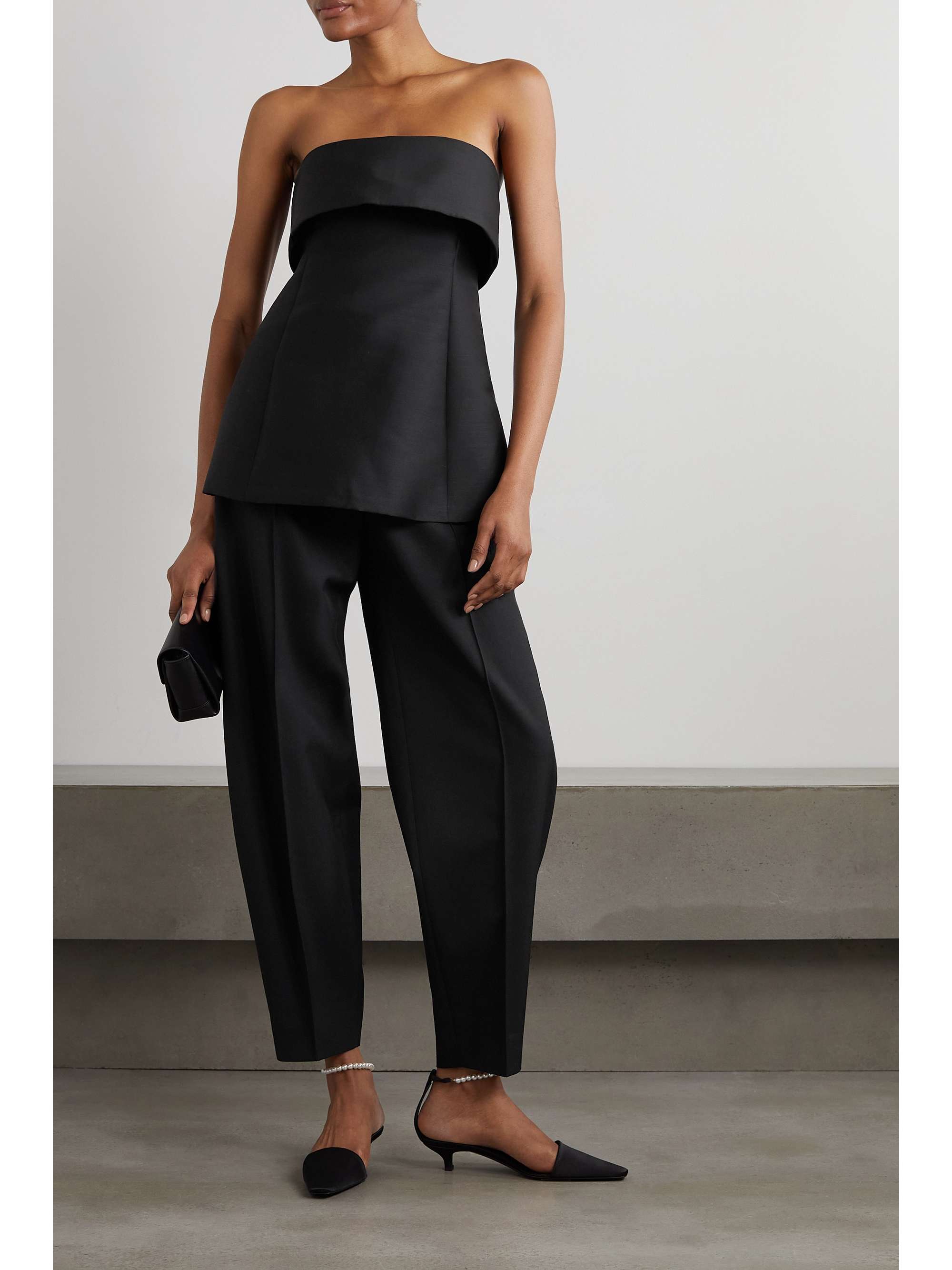 TOTEME Strapless sateen top
