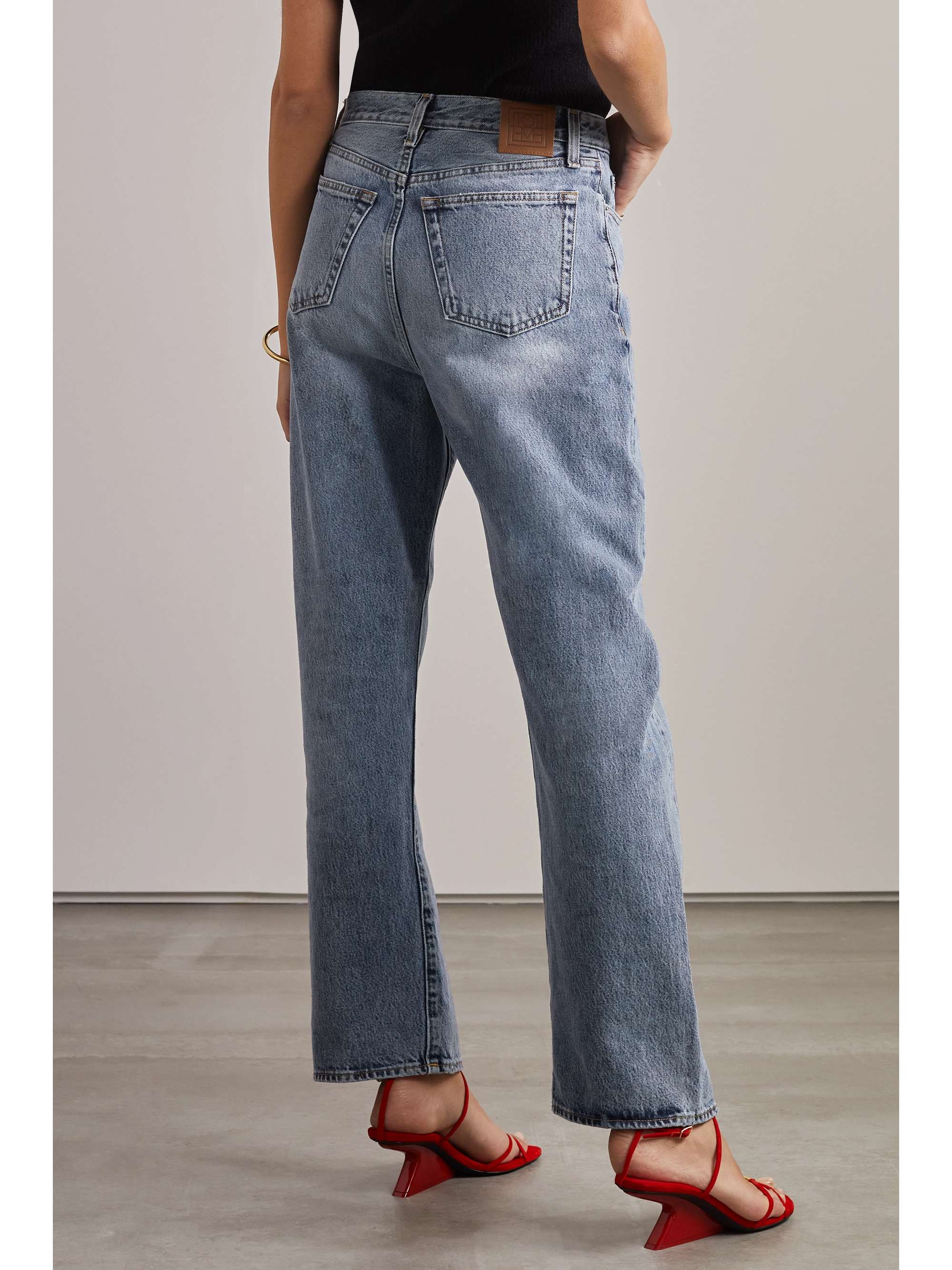 TOTEME Twisted Seam high-rise straight-leg jeans