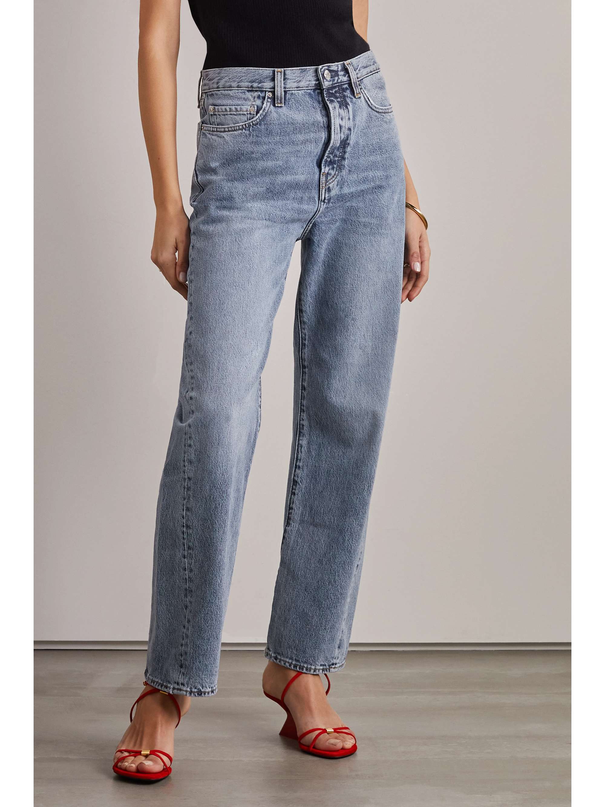 TOTEME Twisted Seam high-rise straight-leg jeans