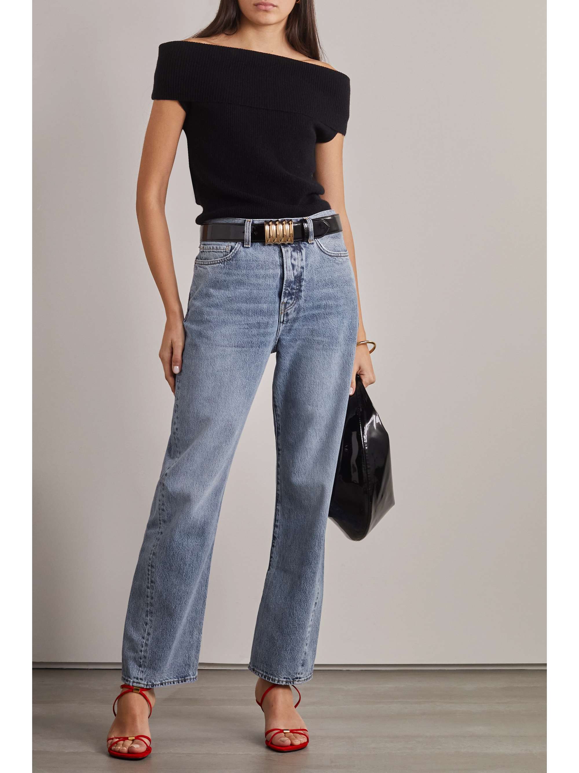 TOTEME Twisted Seam high-rise straight-leg jeans