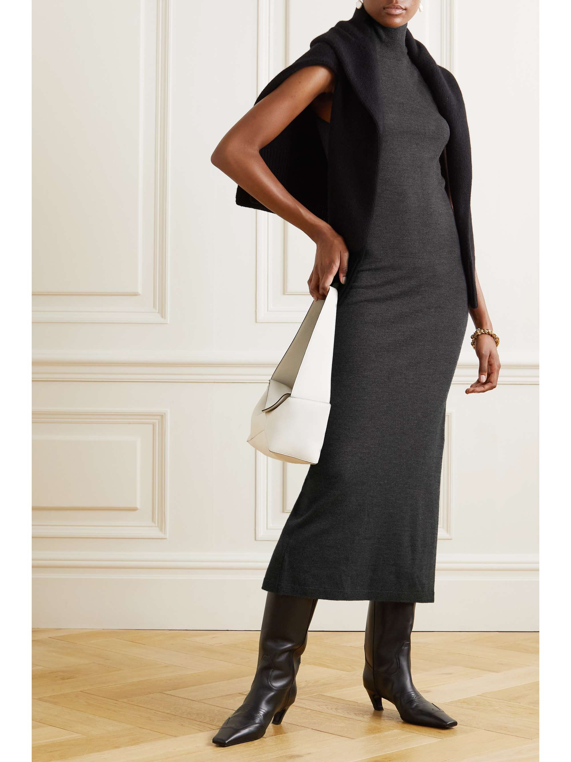 TOTEME Wool-blend turtleneck midi dress | NET-A-PORTER