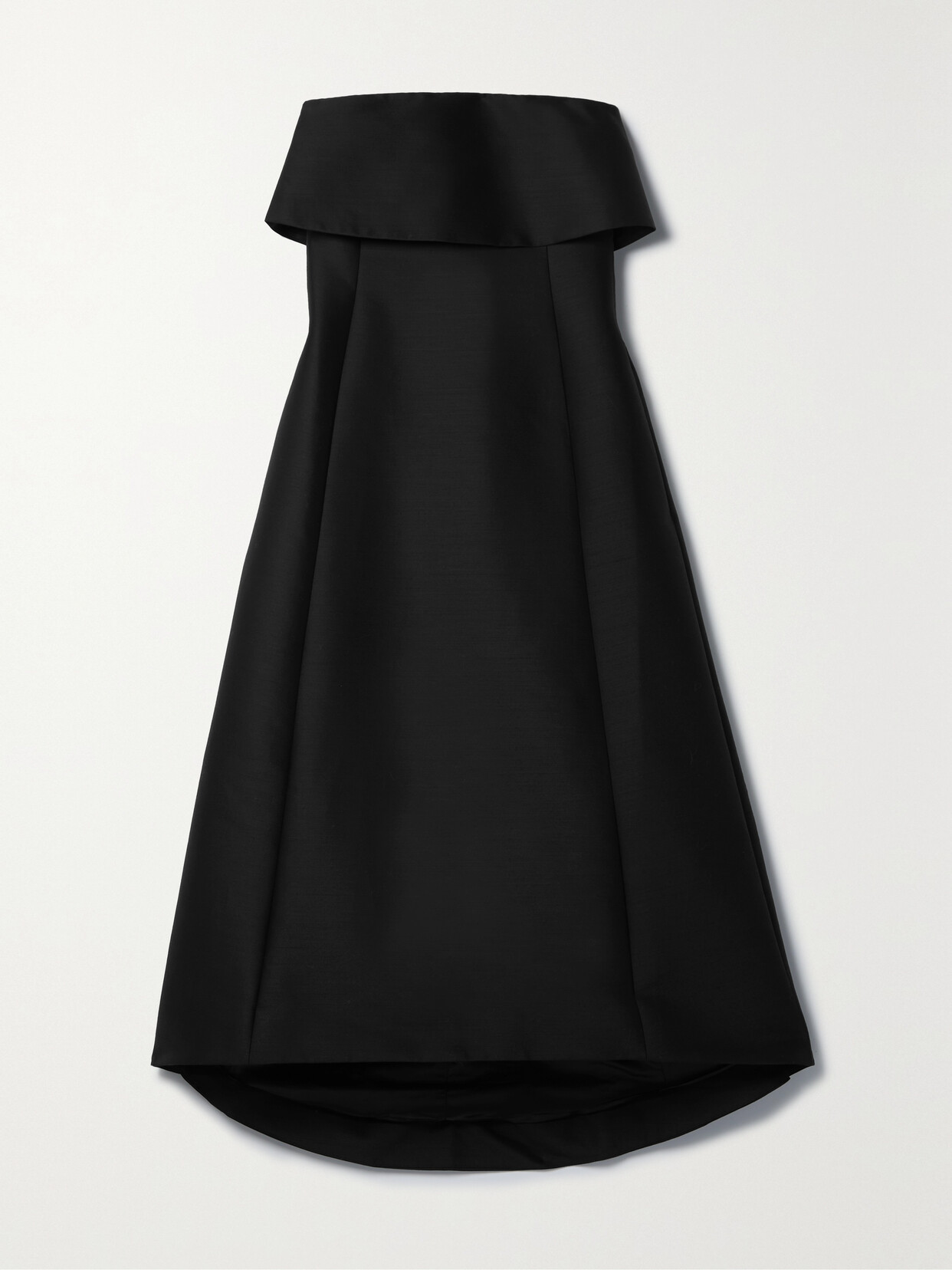 Totême A-line Wool Cotton Dress Black