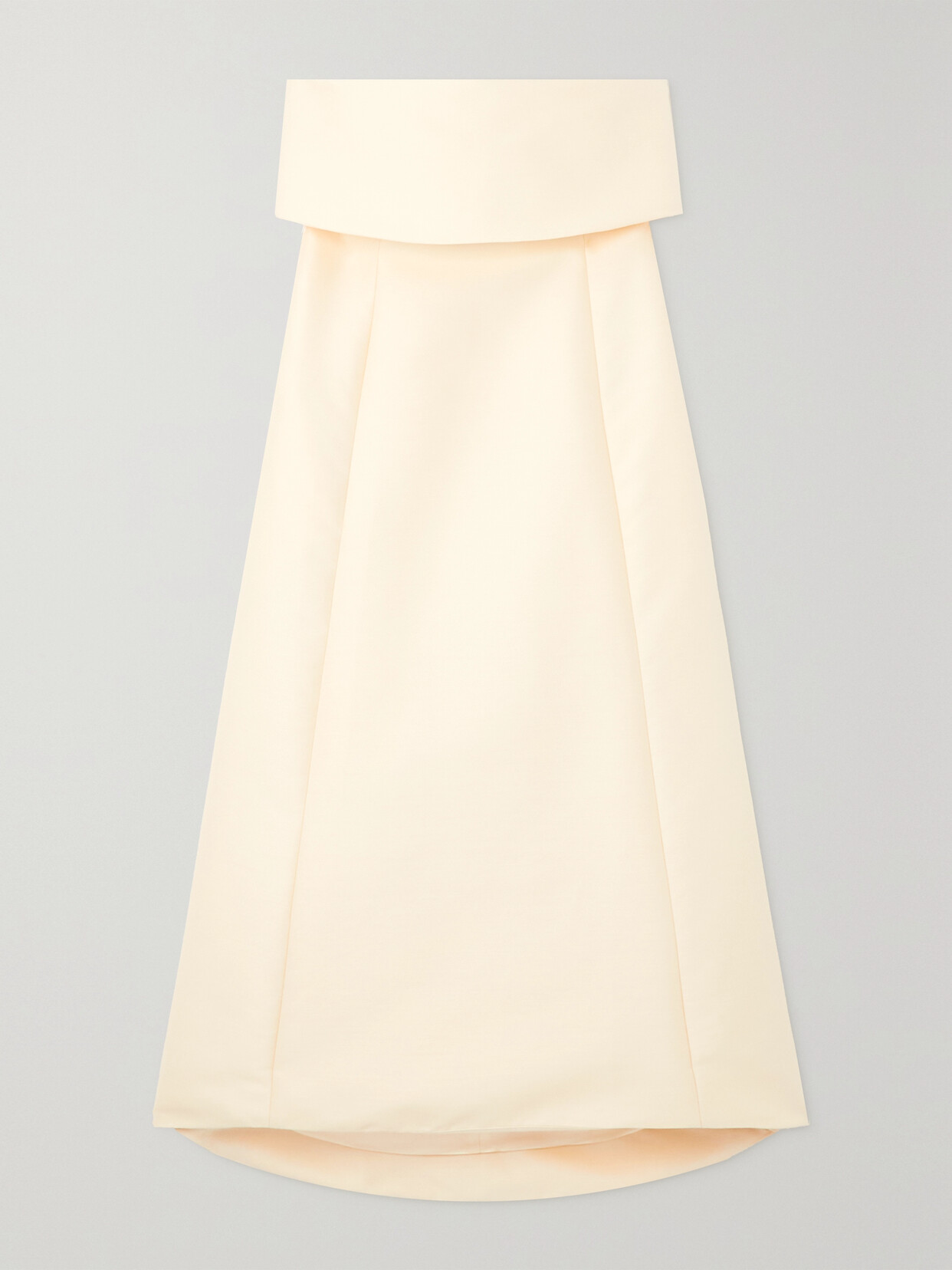 TOTEME - Strapless Dupioni Midi Dress - Off-white