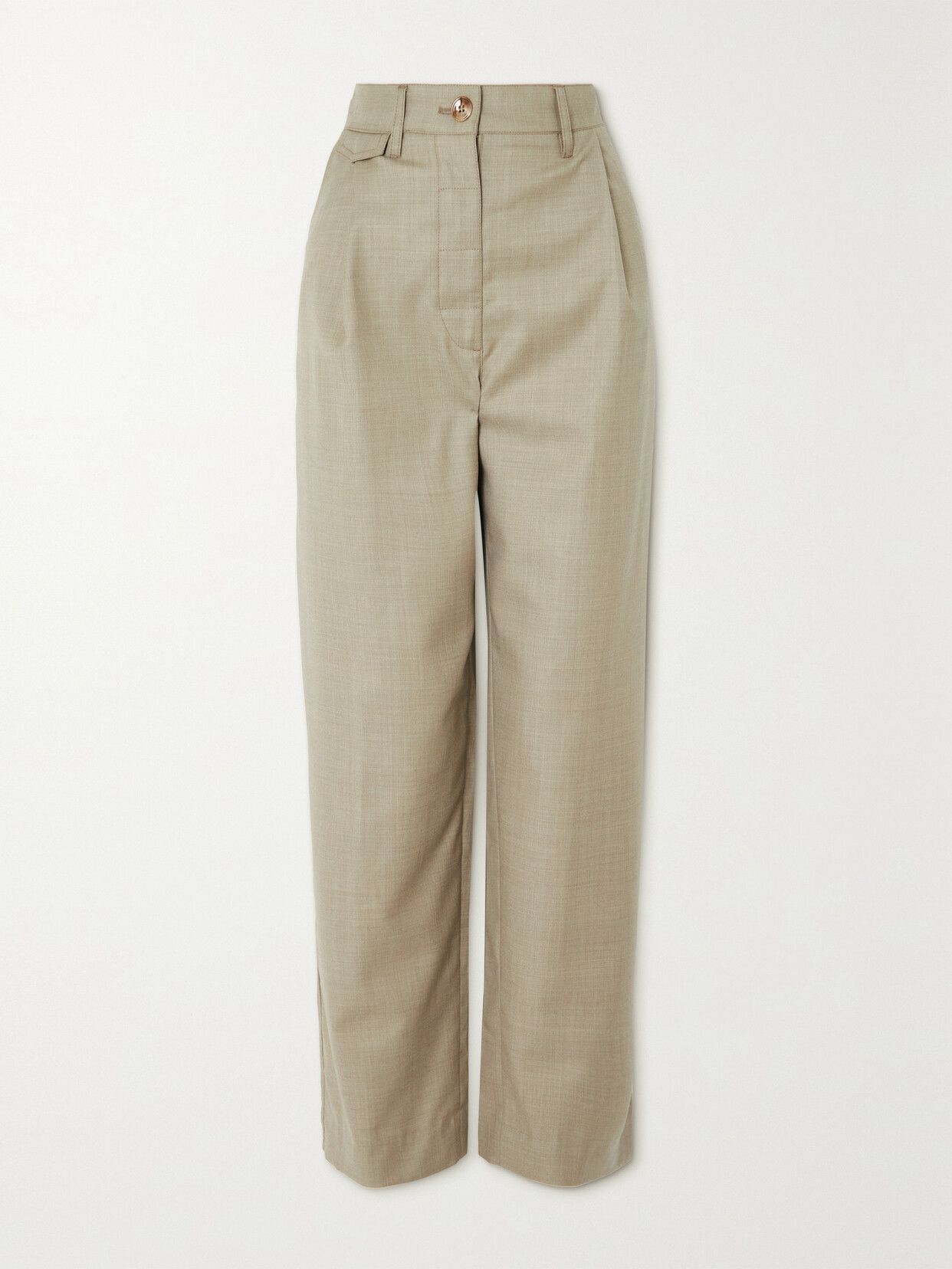 TOTEME - Wool-twill Straight-leg Pants - Neutrals