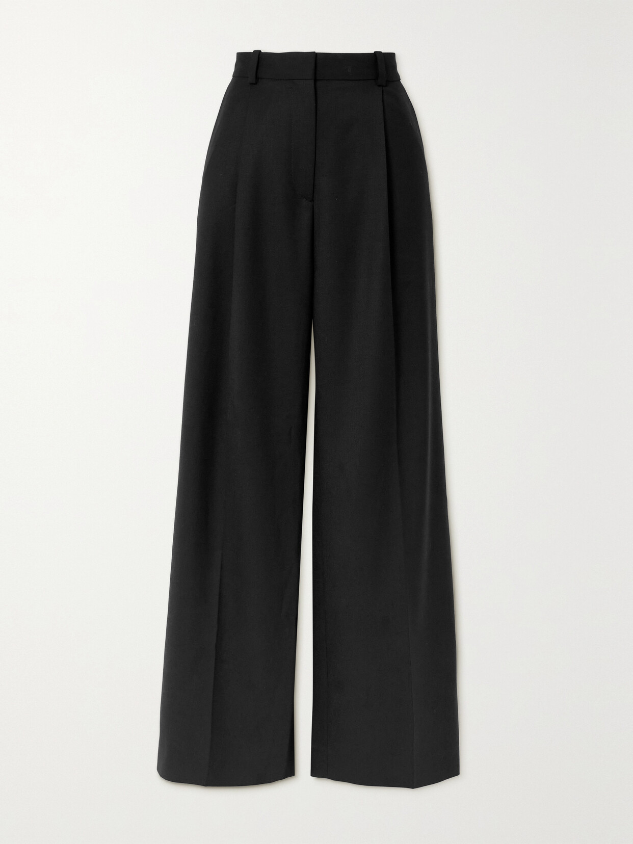 TOTEME Pleated Recycled-twill Wide-leg Pants