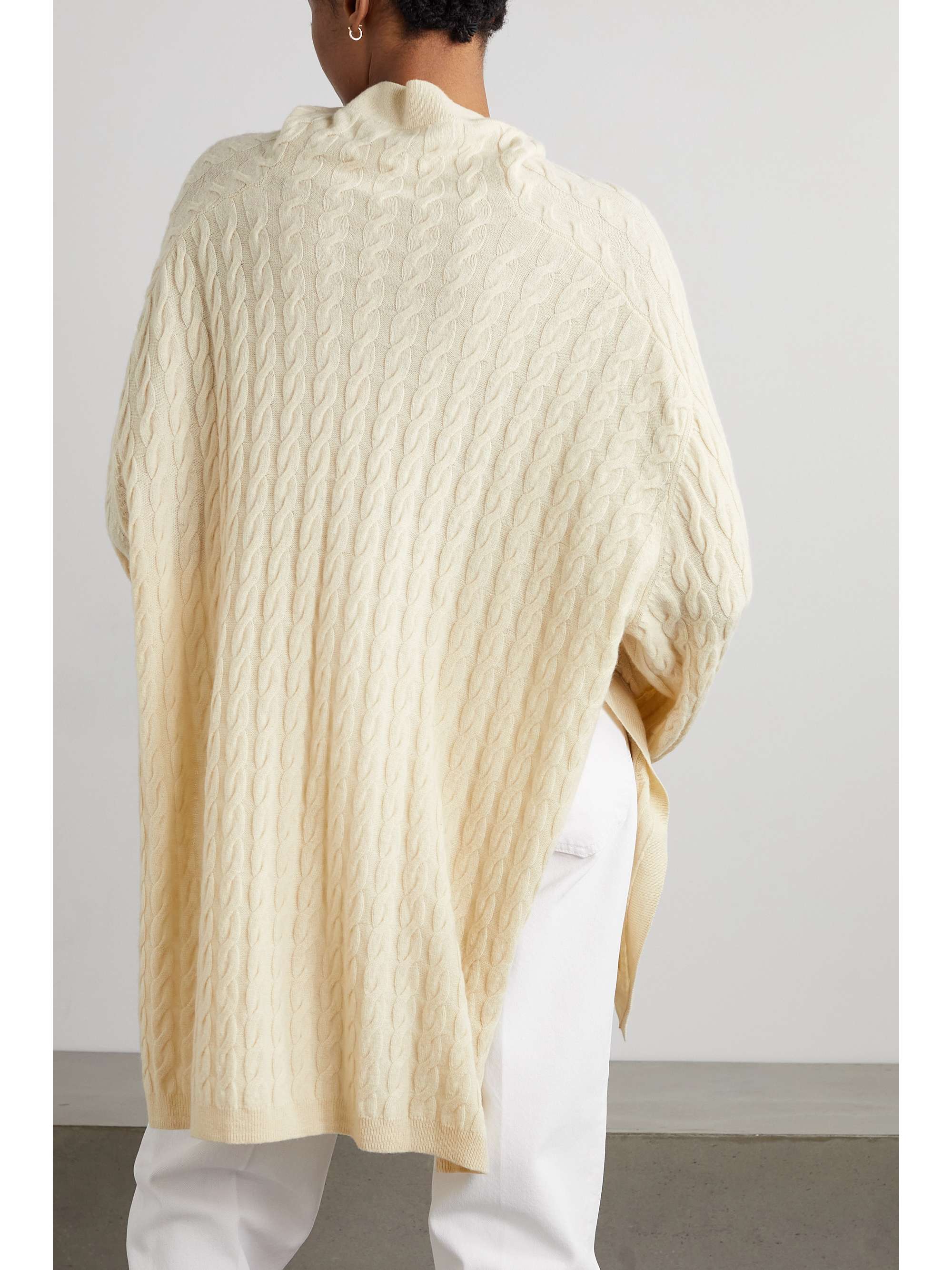 TOTEME Cable-knit wool and cashmere-blend turtleneck sweater
