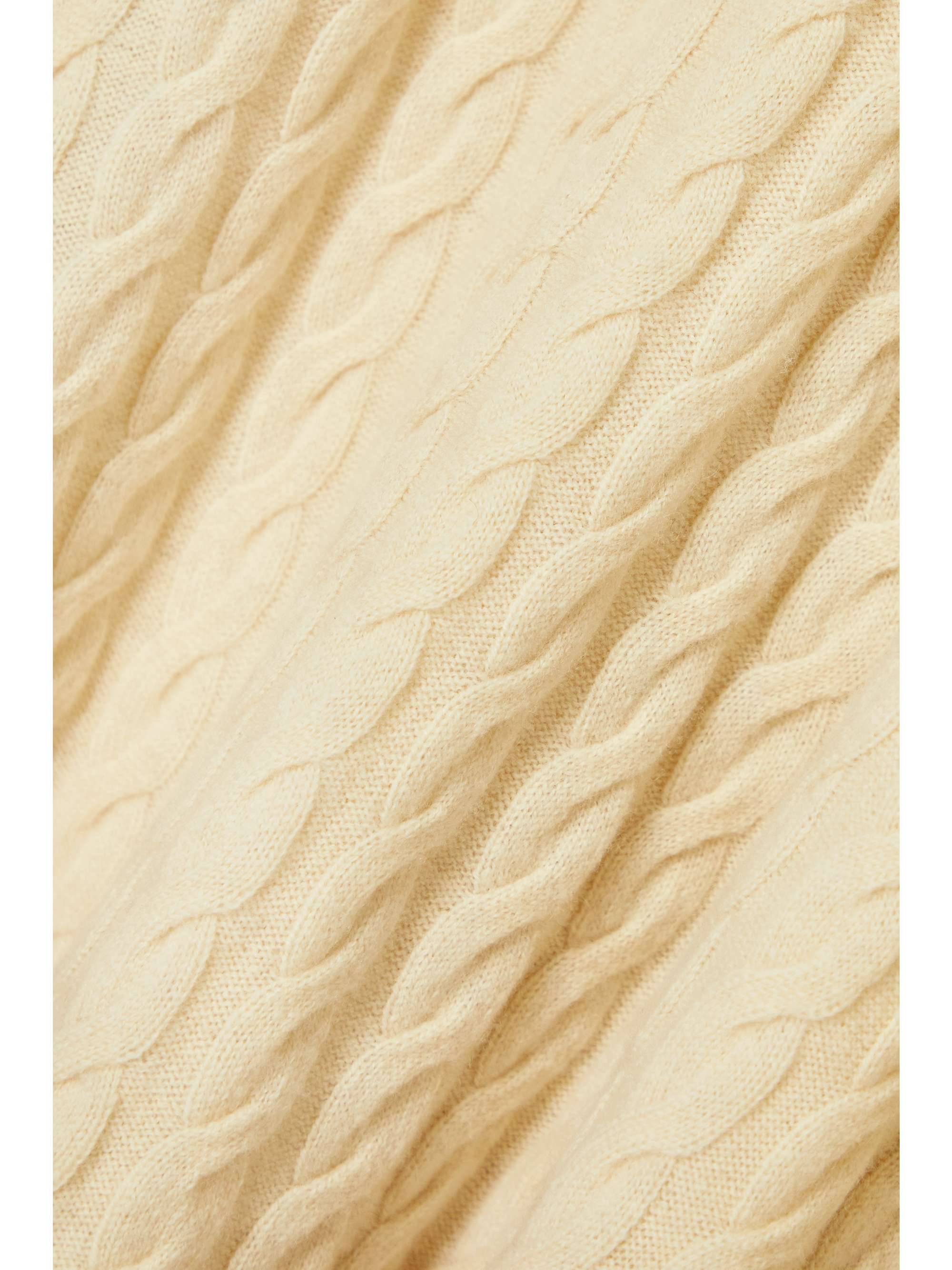 TOTEME Cable-knit wool and cashmere-blend turtleneck sweater