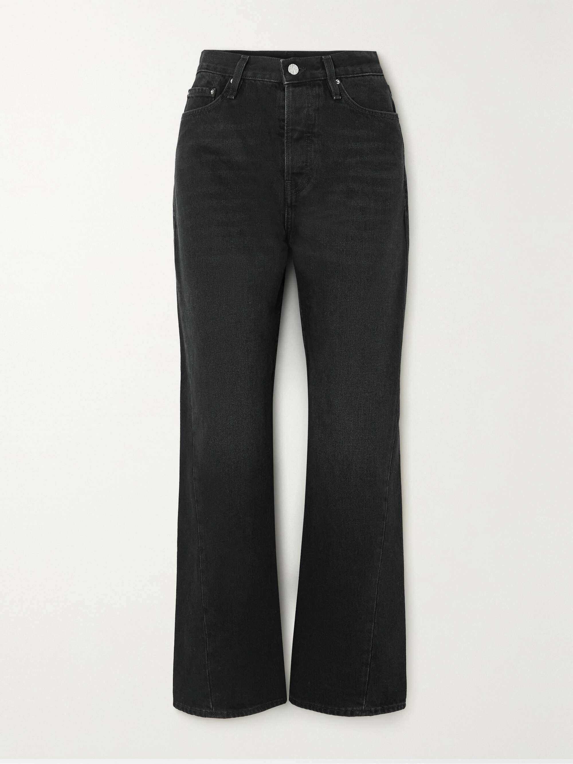 TOTEME + NET SUSTAIN Twisted Seam high-rise straight-leg organic jeans ...