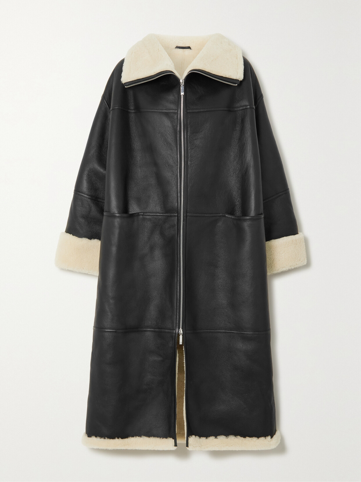 TOTÊME SIGNATURE PANELED SHEARLING COAT