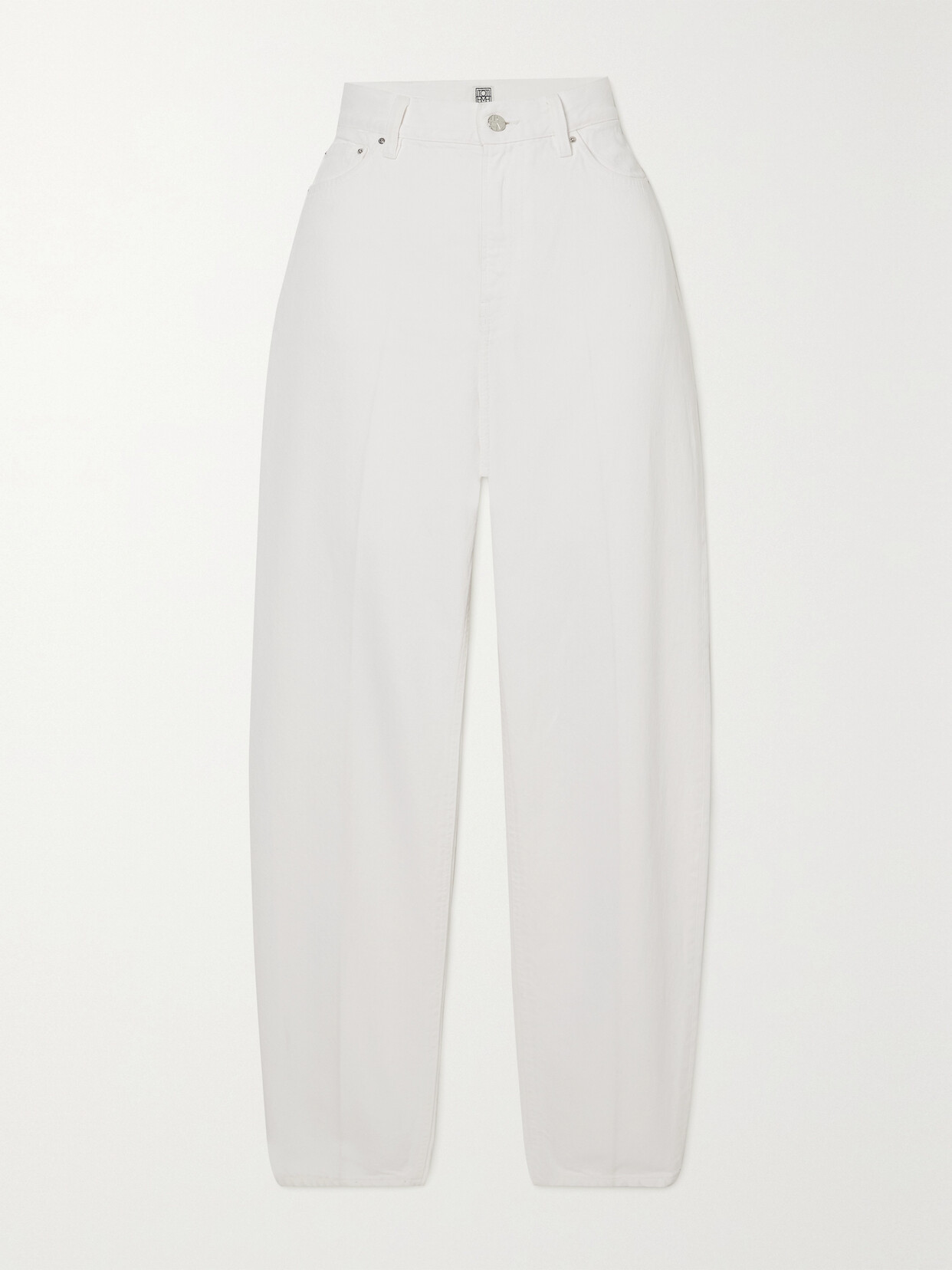 Totême High-rise Tapered Jeans In White