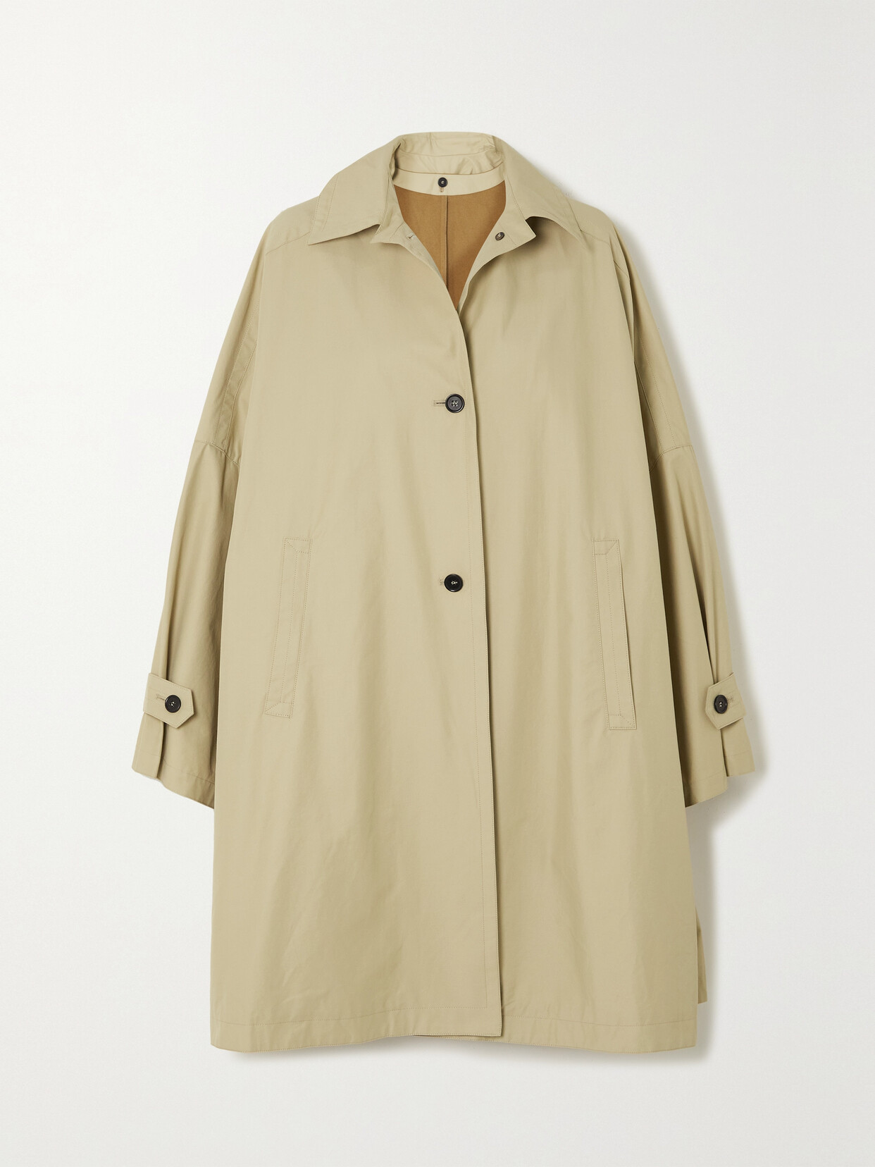 Totême Gabardine Car Coat In Cashew