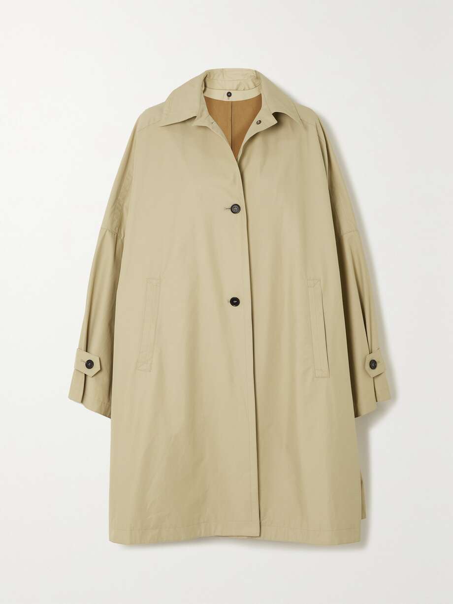 Toteme Oversized organic cotton-blend gabardine trench coat