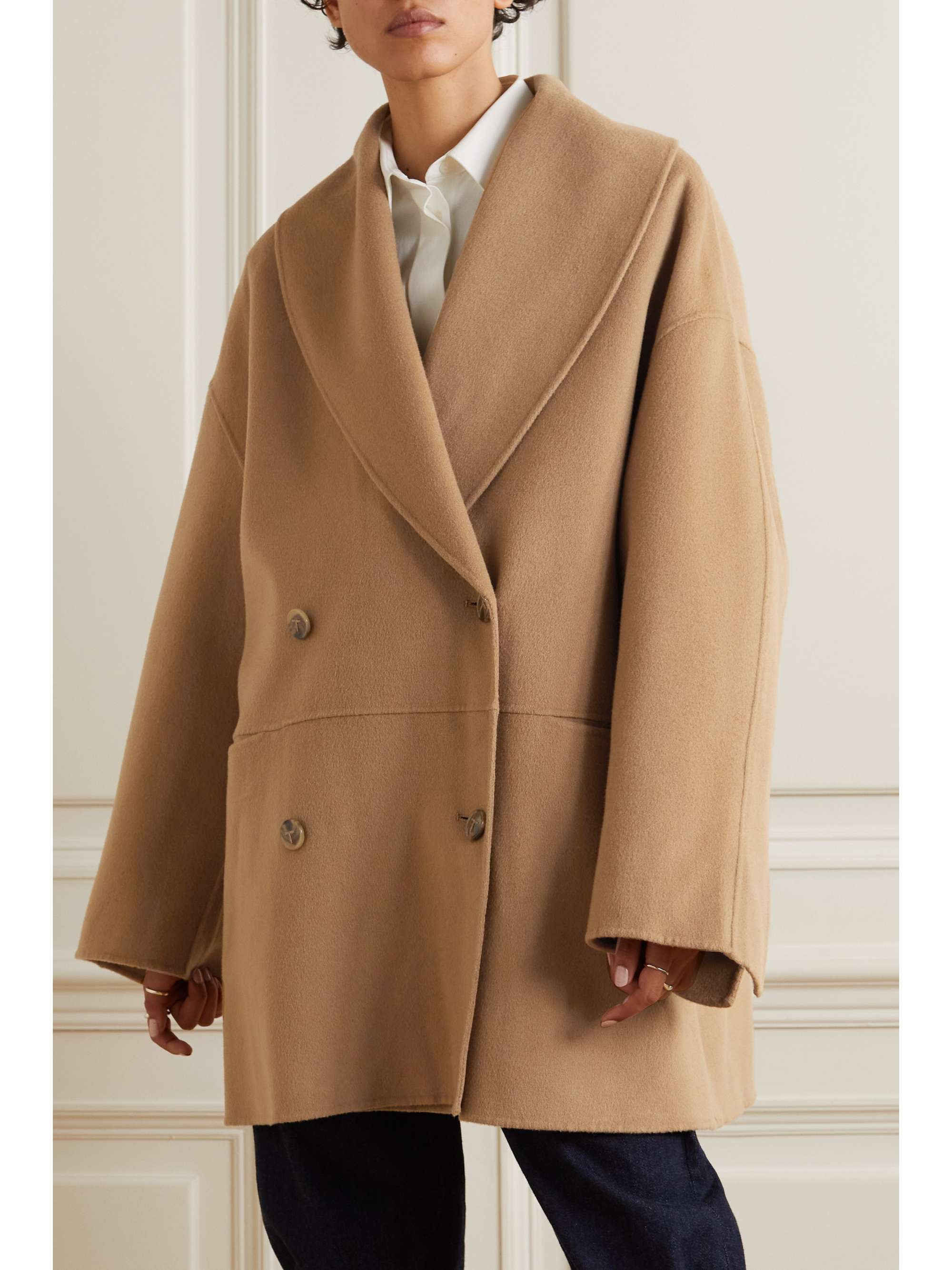 toteme double breasted wool coat