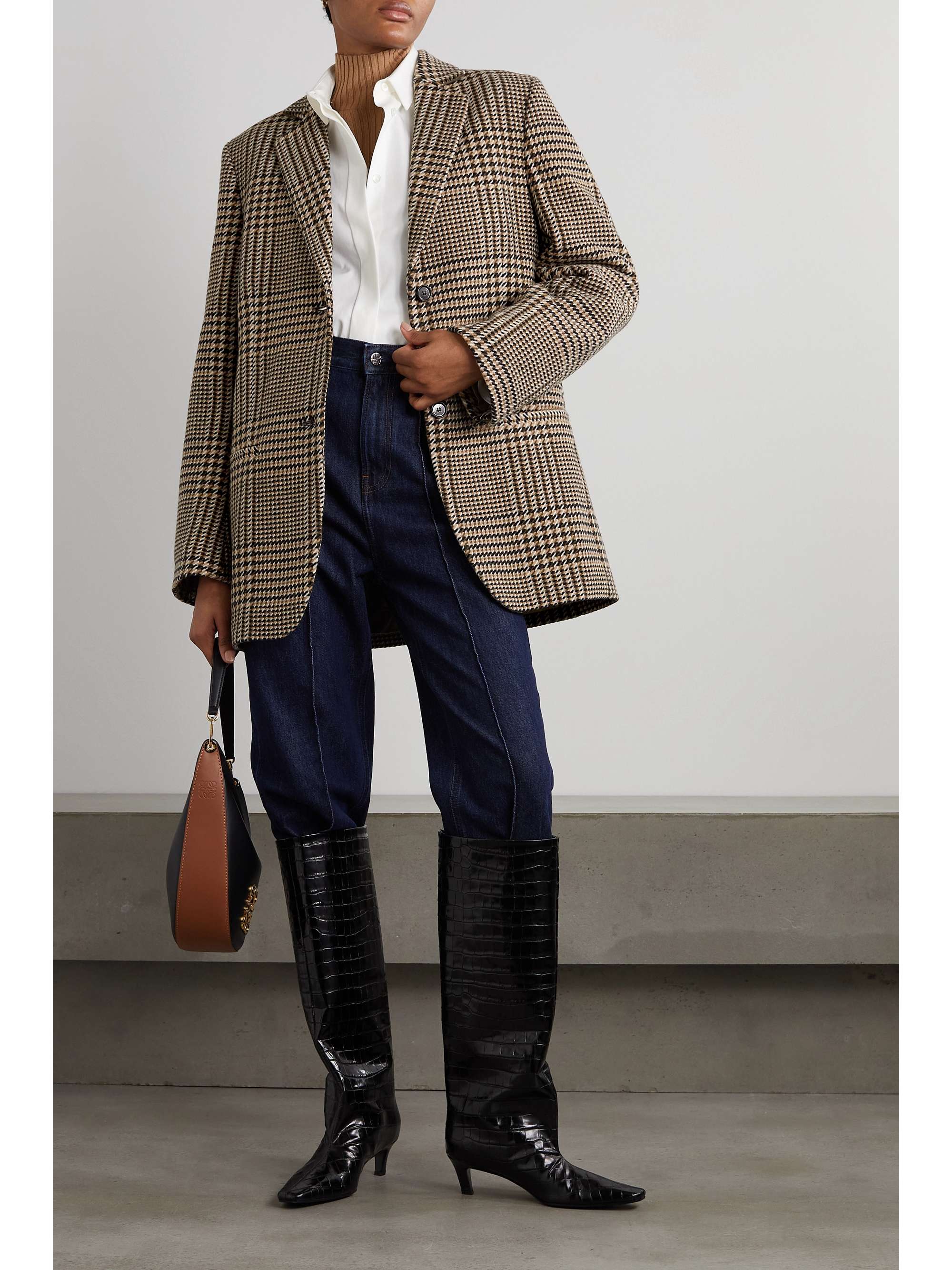 TOTEME Checked wool-tweed blazer