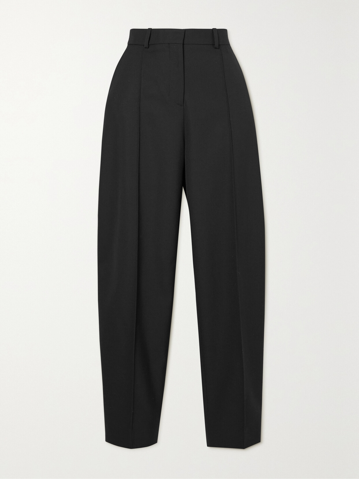 TOTEME Pleated Woven Straight-leg Pants - Black