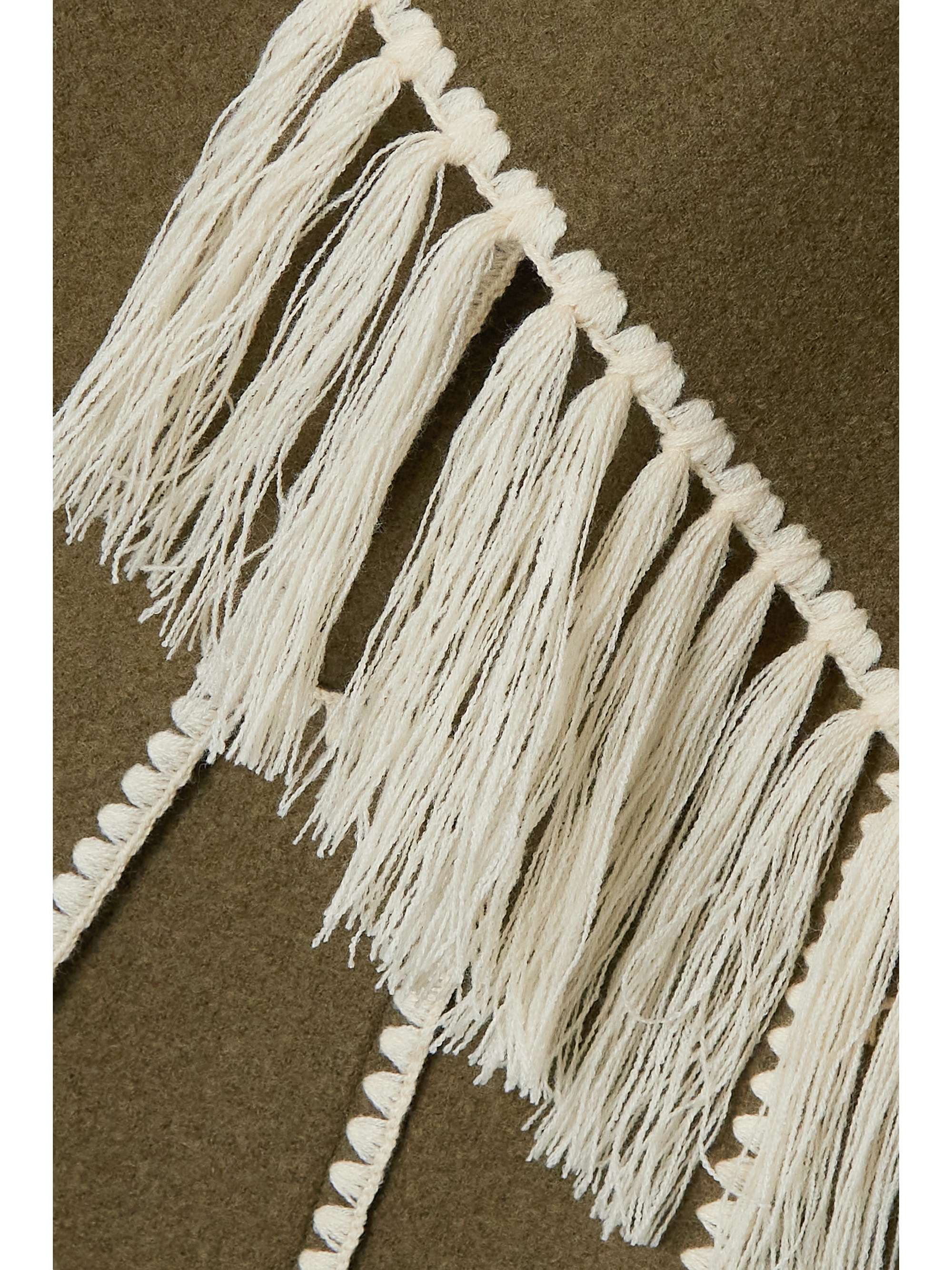 TOTEME Draped fringed wool-blend jacket