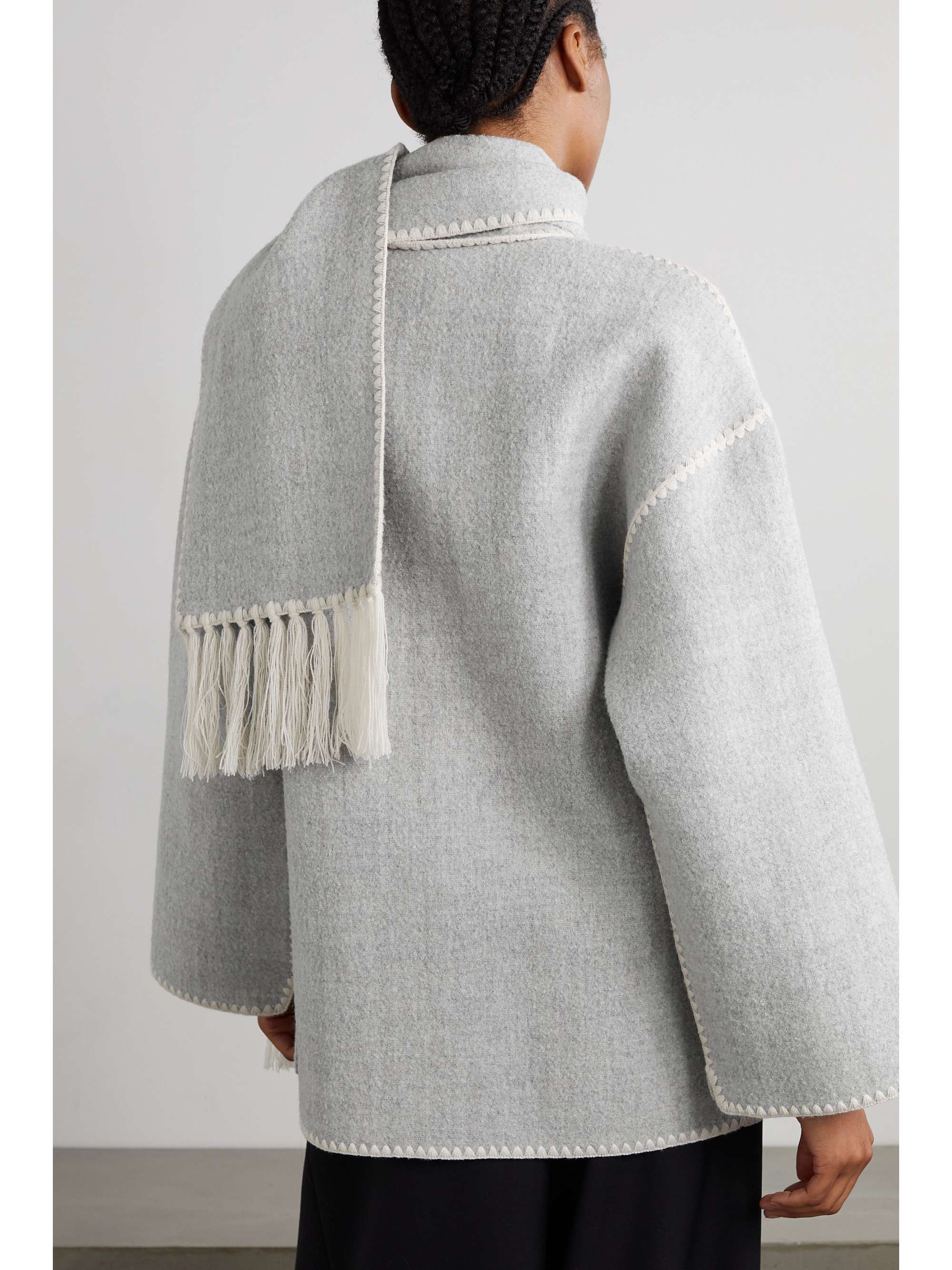 TOTEME Jacke aus einer Wollmischung mit Fransen