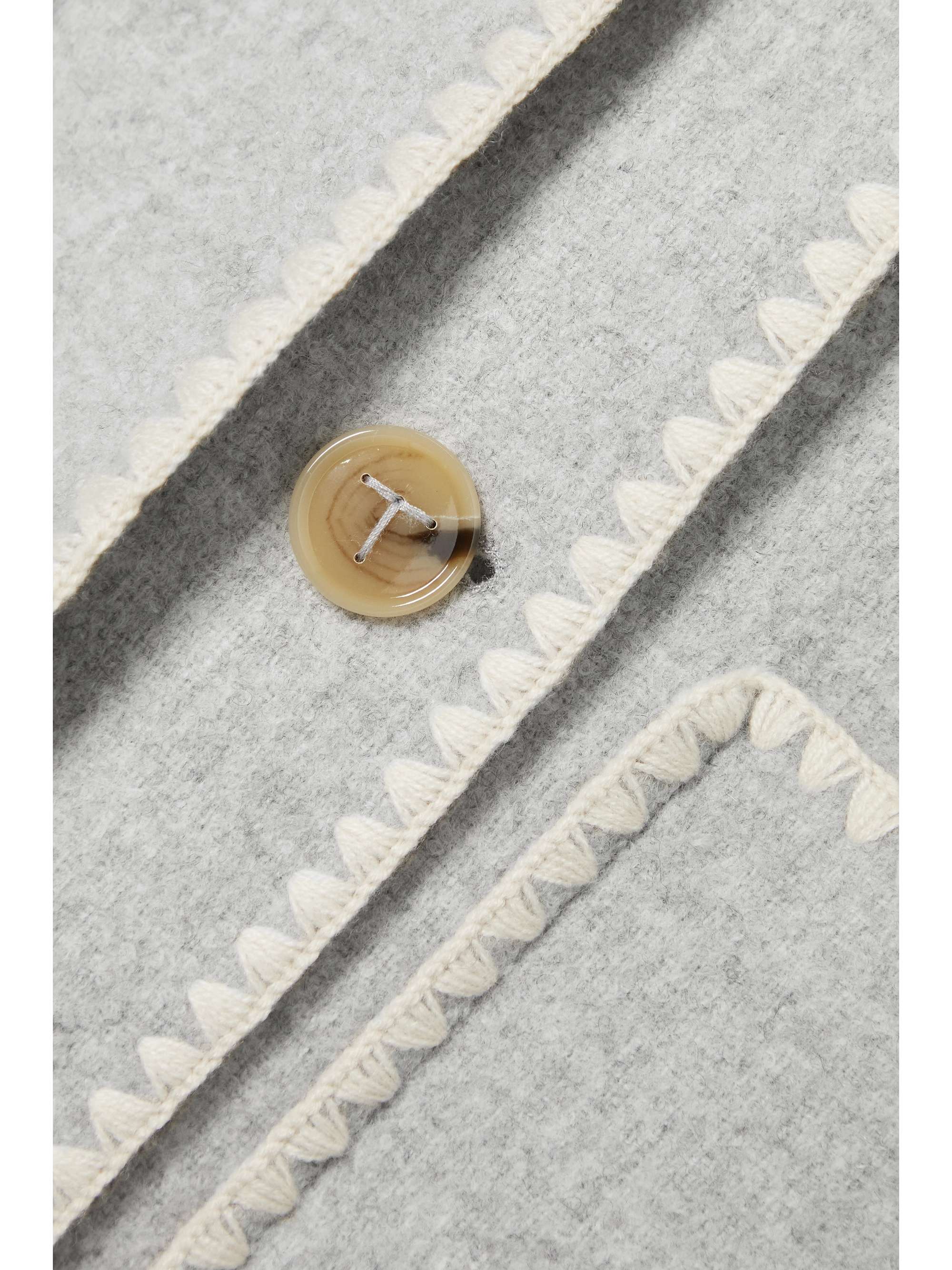 TOTEME Jacke aus einer Wollmischung mit Fransen